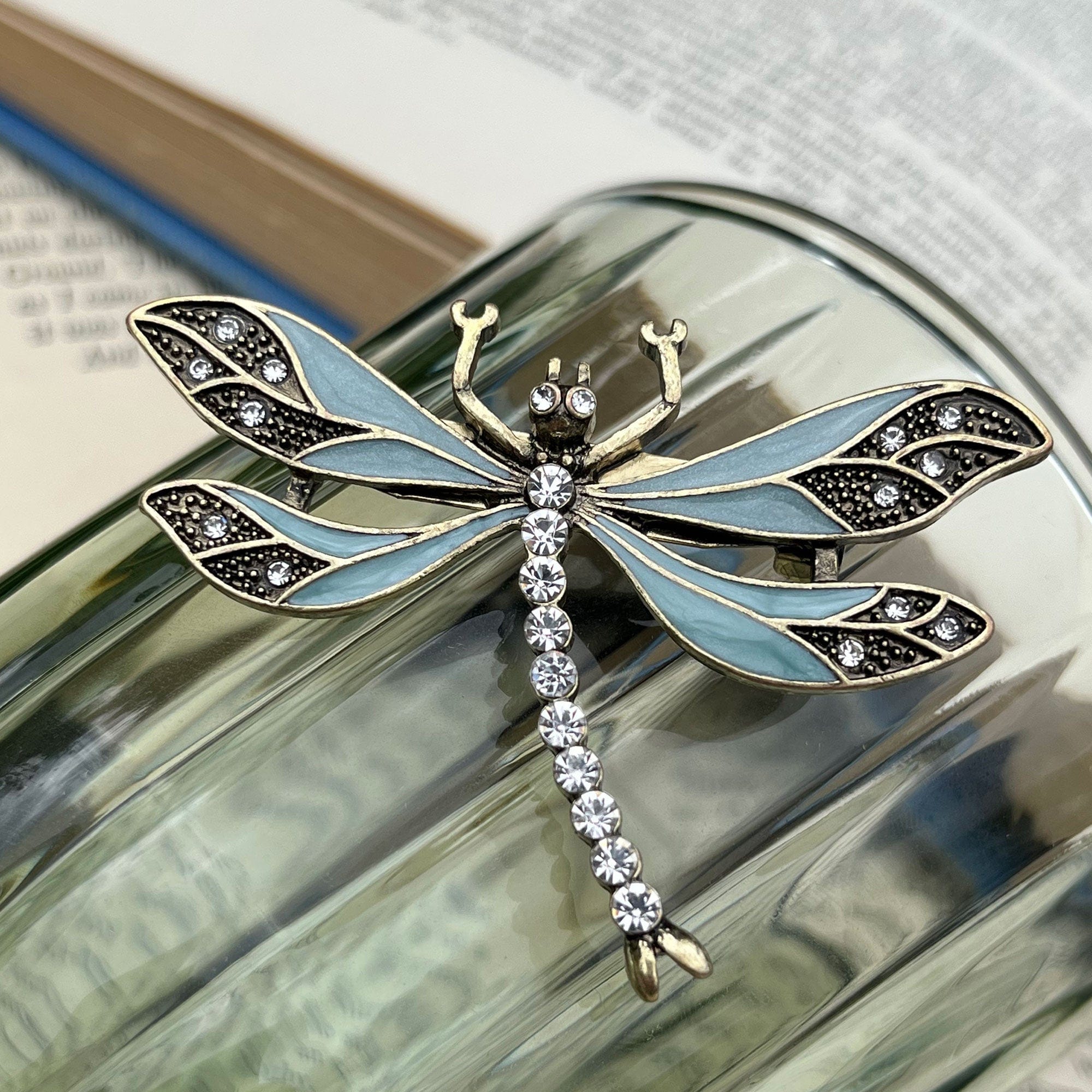 Vintage style 1920s inspired Dragonfly Brooch by lovett & Co