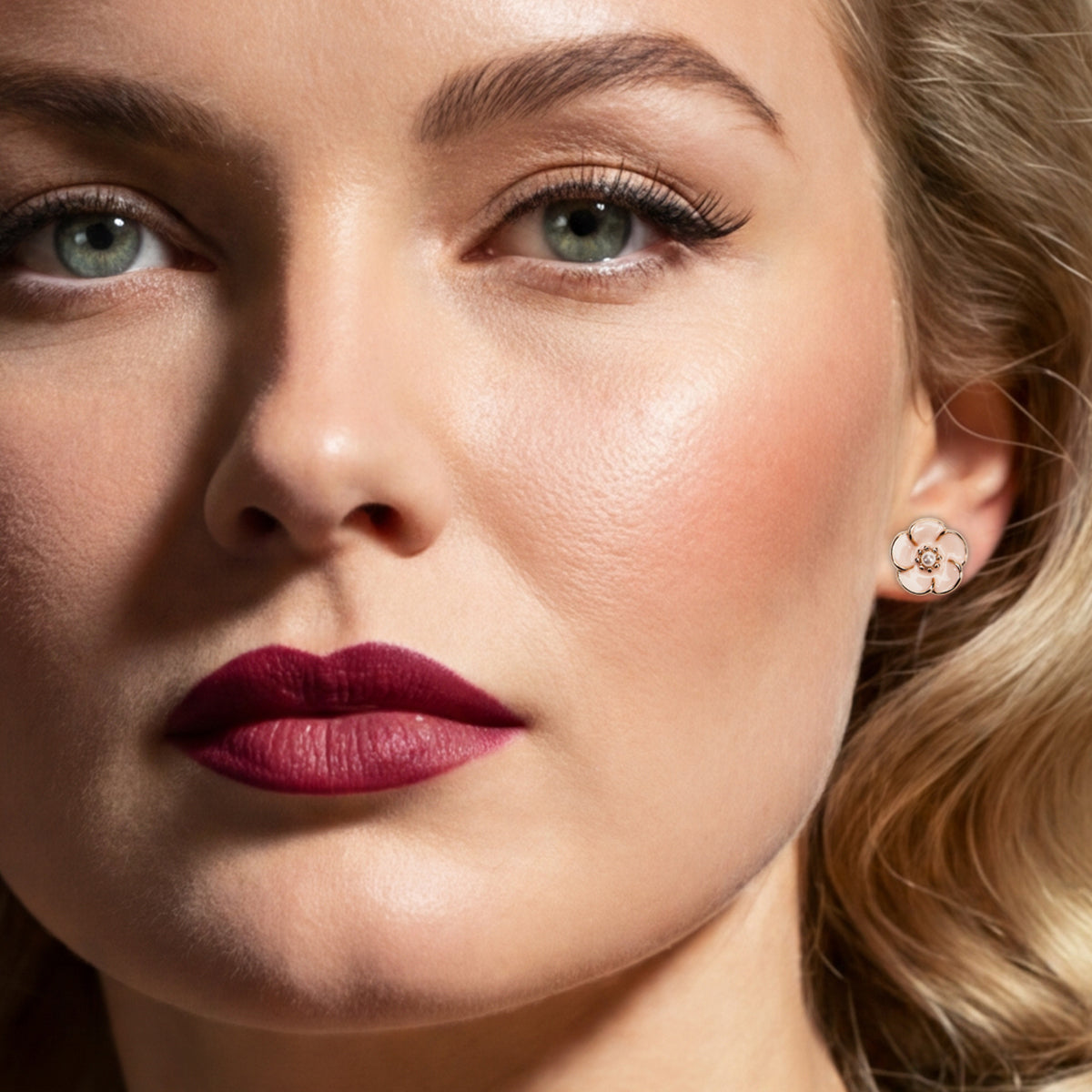 Small Rose Stud Earrings