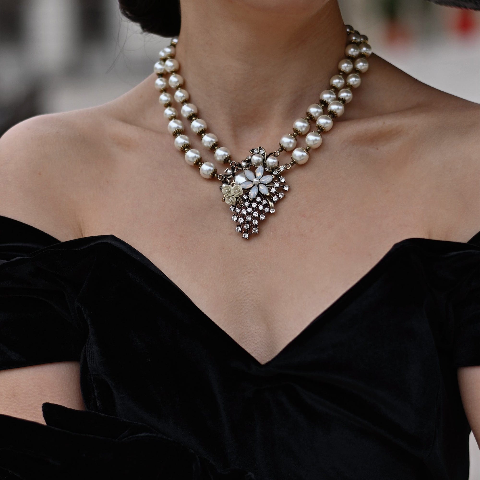 Miriam Haskell Inspired pearl necklace Lovett & Co