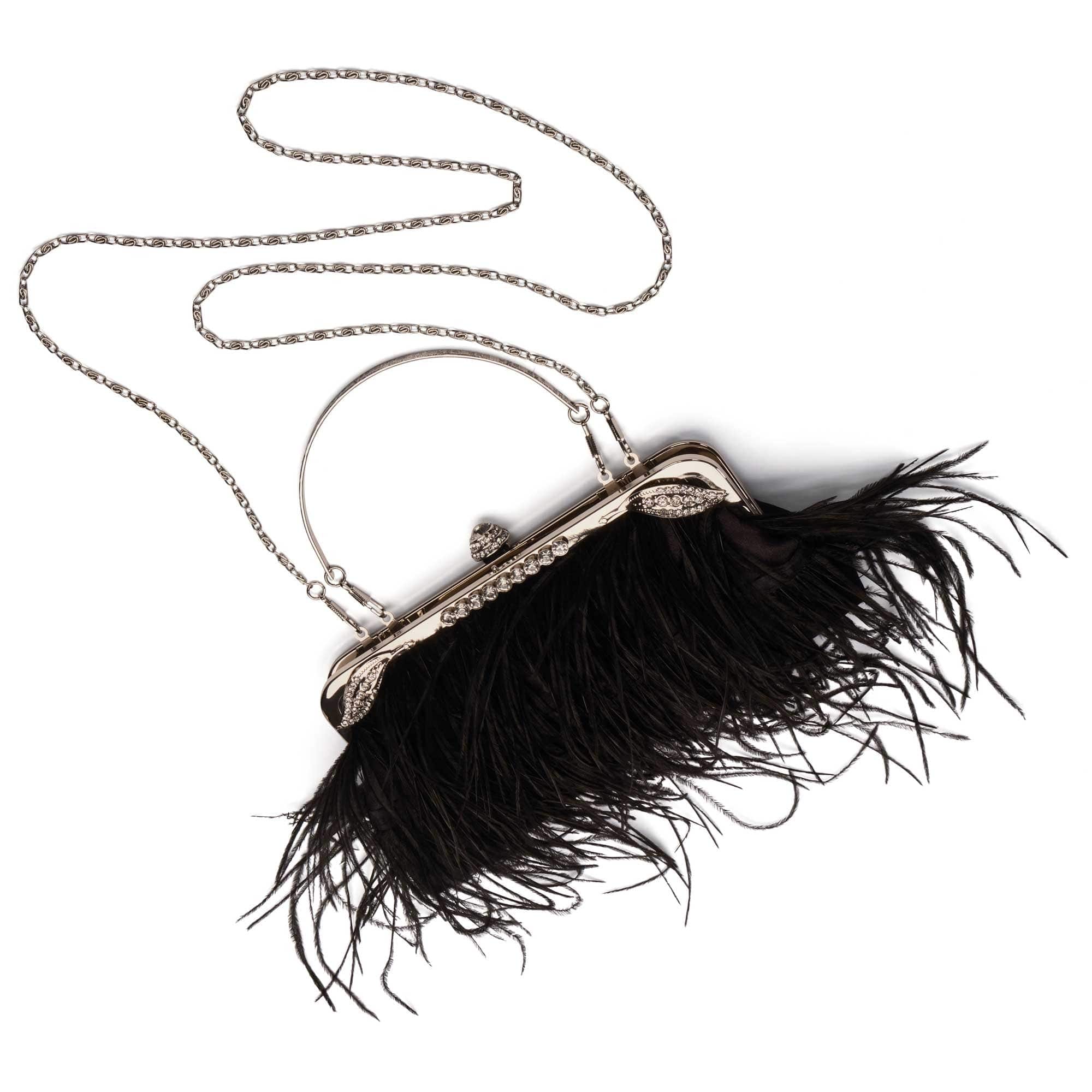 Black Feather Vintage Bag Lovett & Co