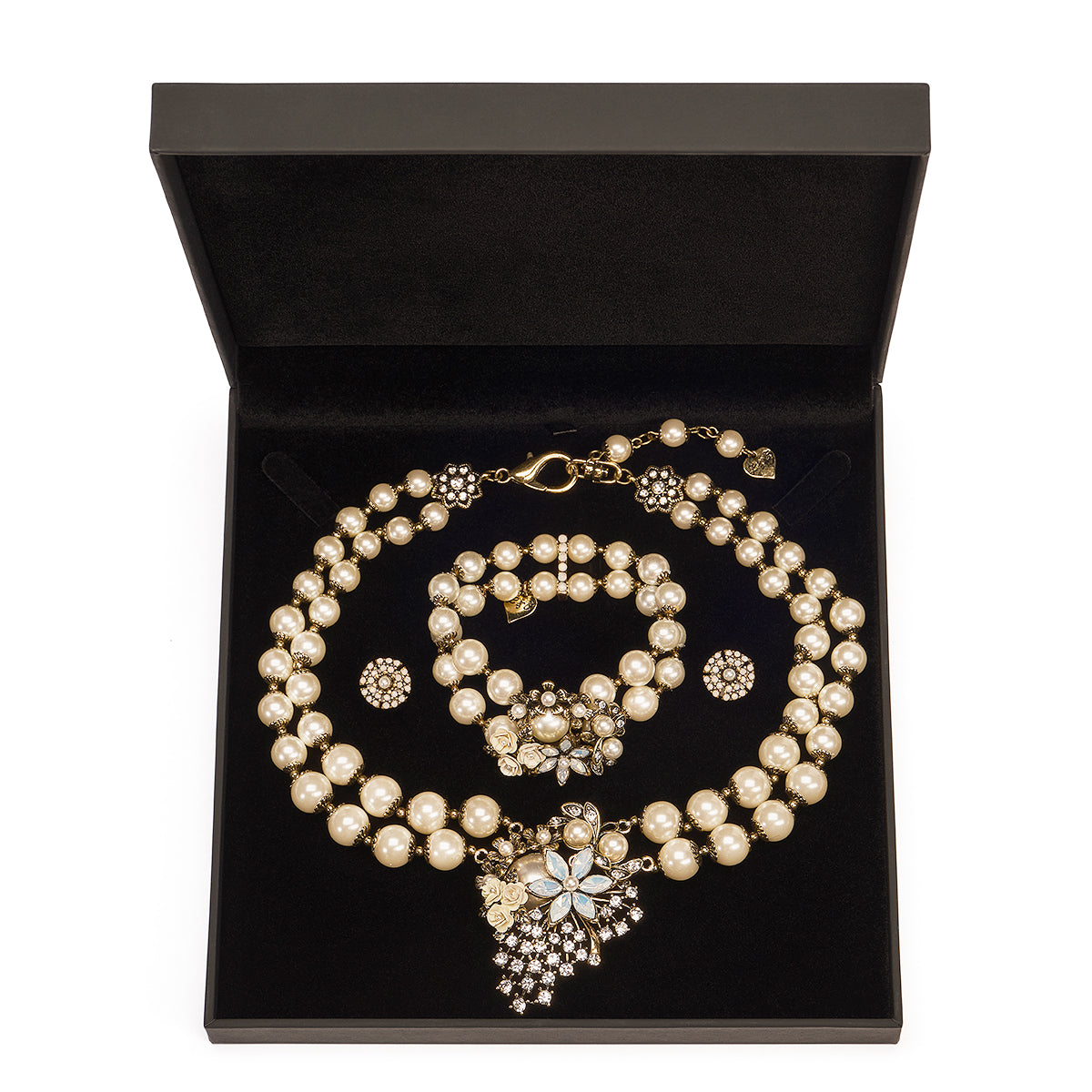 Miriam Haskell Necklace, Stud Earrings and Bracelet Gift Box Set Lovett & Co
