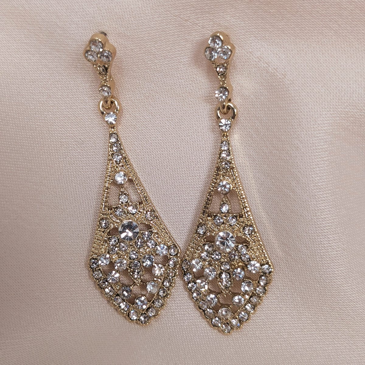 Art Deco 1920s Deco Vintage Gold Earrings Lovett & Co