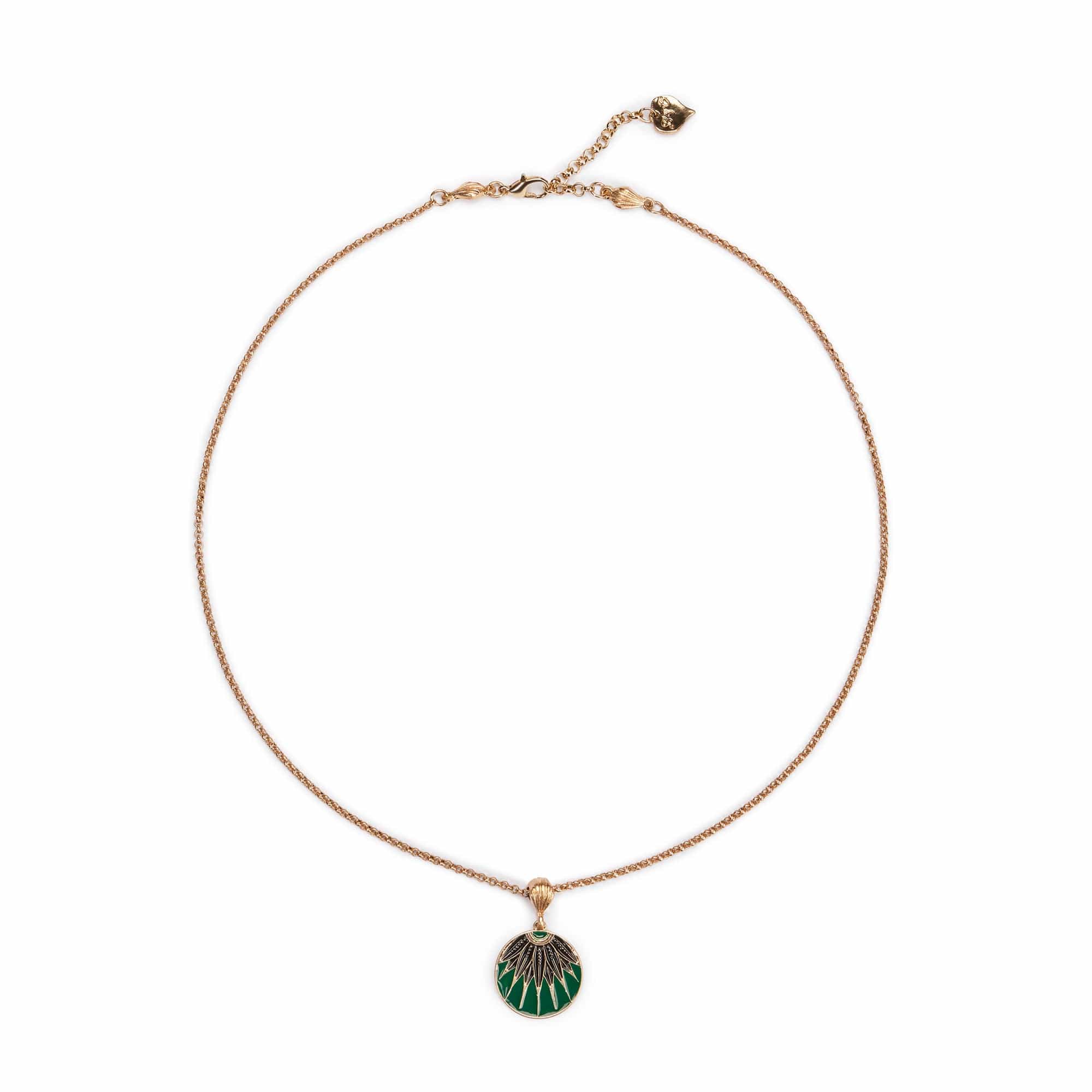 Art Deco Disc Vinatge Pendant Necklace by Lovett and Co