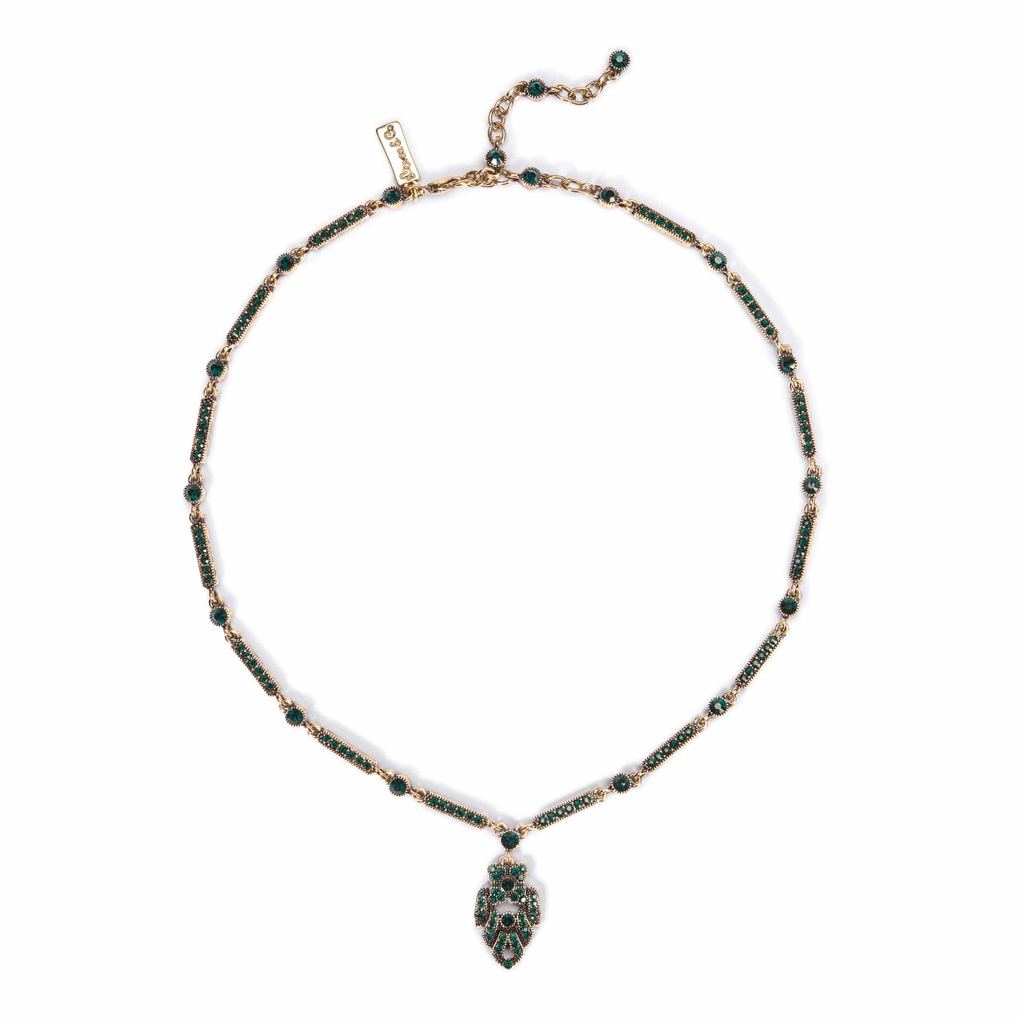 Emerald Art Deco Necklace Lovett & Co