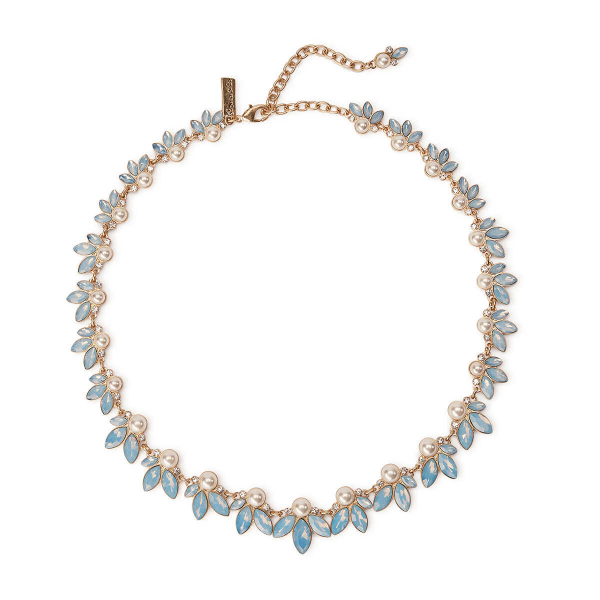 Blue Opal Leaf & Pearl Necklace and Earring Gift Box Set Lovett & Co