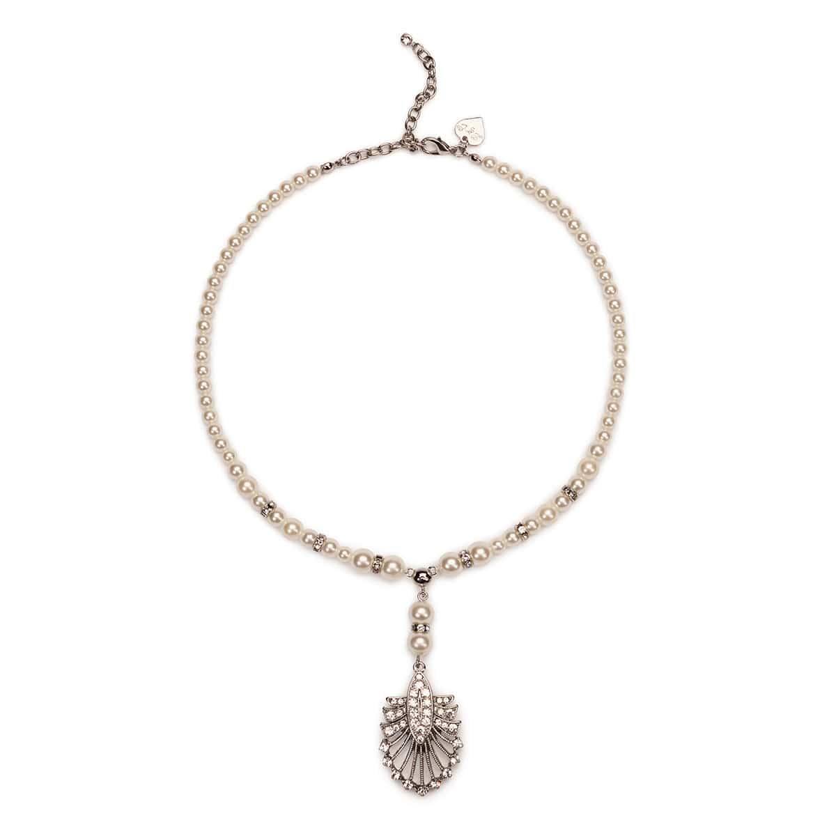 Deco Pearl Beaded Tassel Necklace Lovett & Co