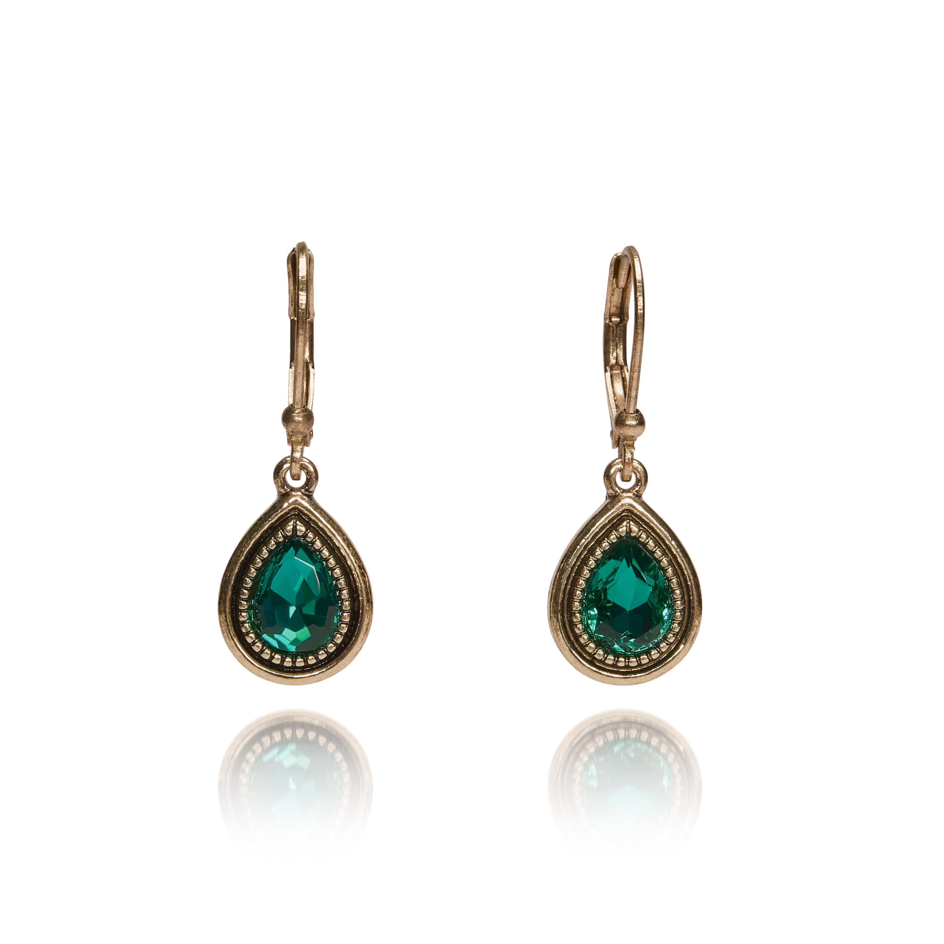 Mini Emerald Teardrop Earrings Lovett & Co