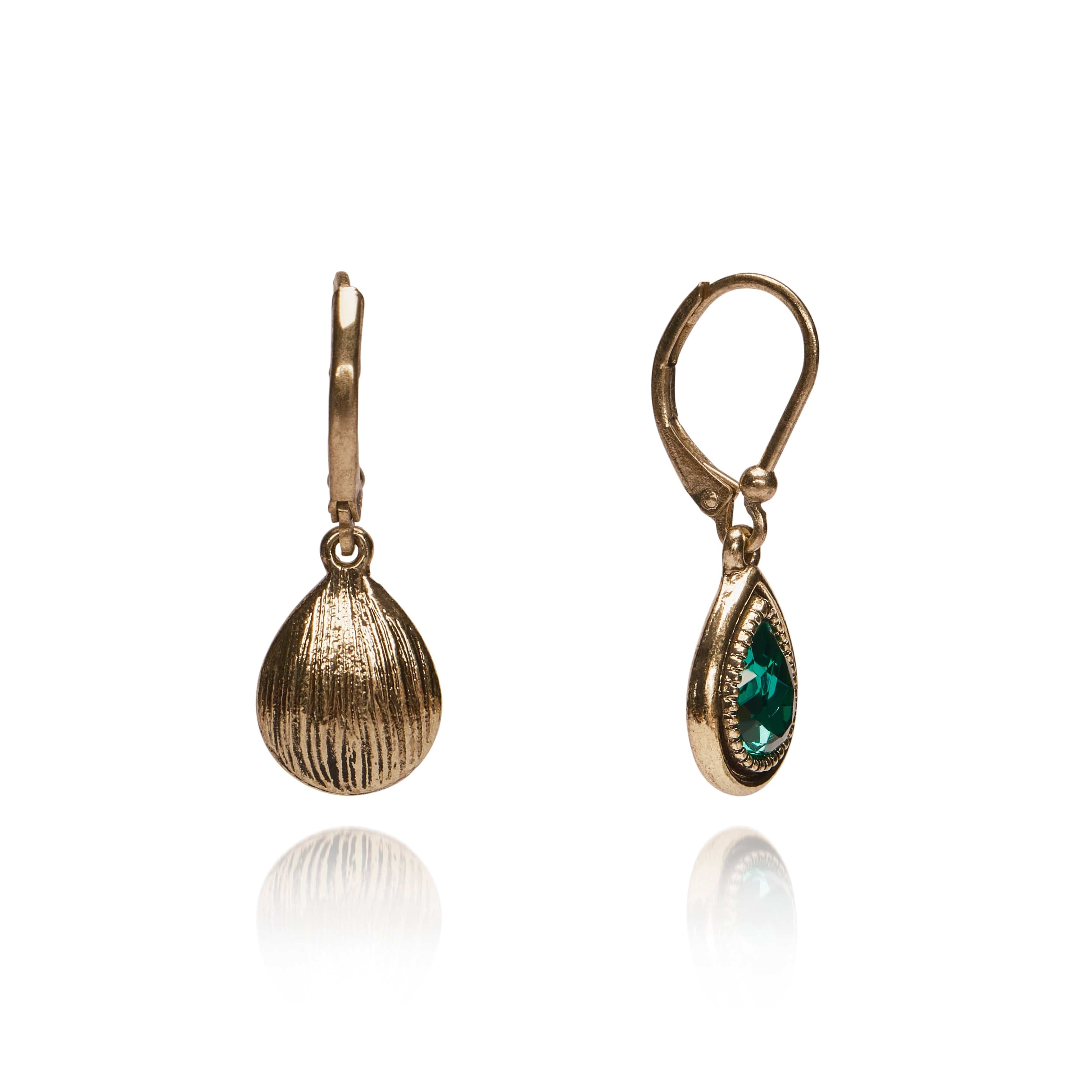 Mini Emerald Teardrop Earrings Lovett & Co