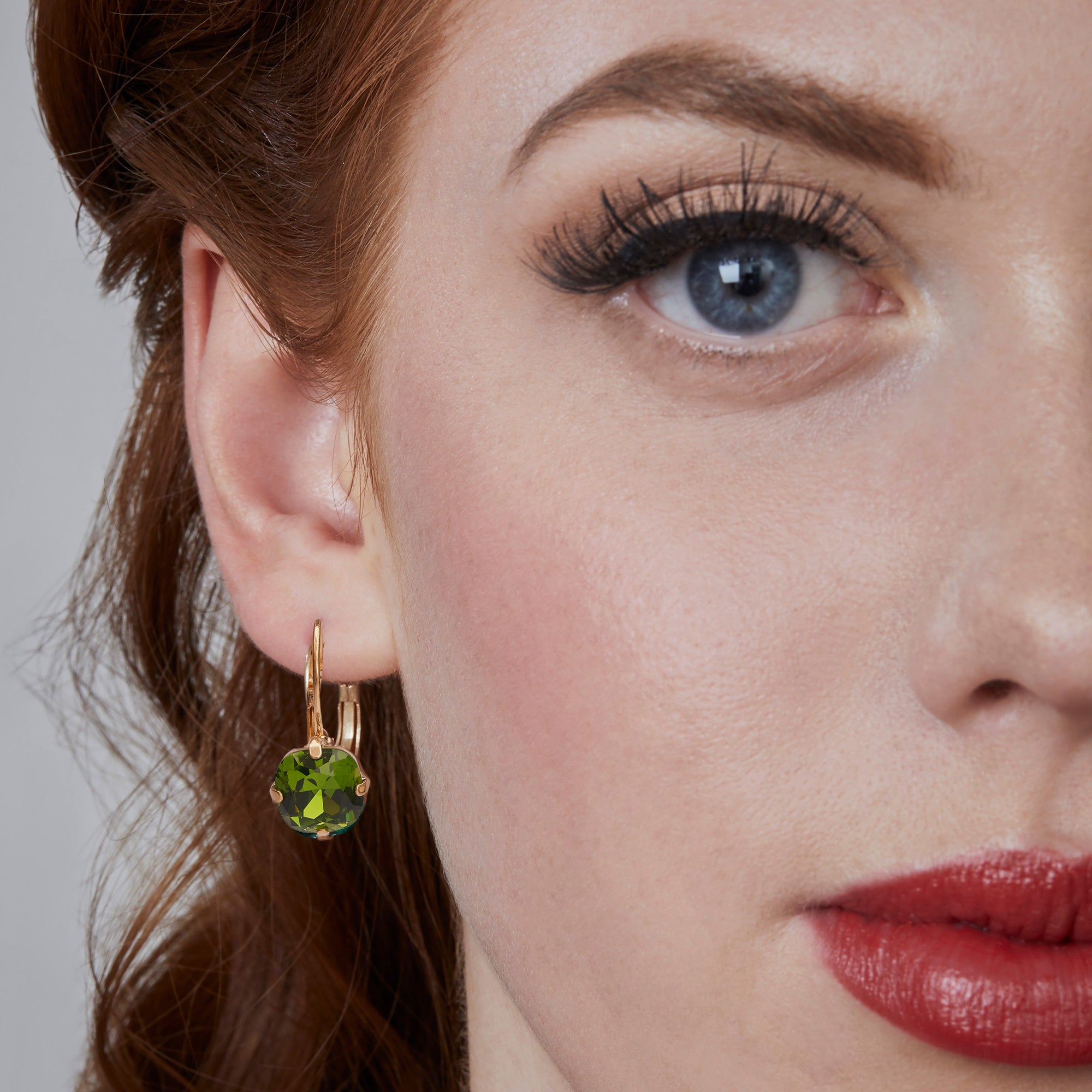 Costume jewellery Olivine Cushion Cut Earrings Lovett & Co