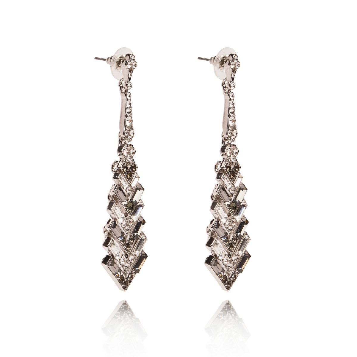 Art Deco Chevron Empire State Earrings by Lovett and Co.