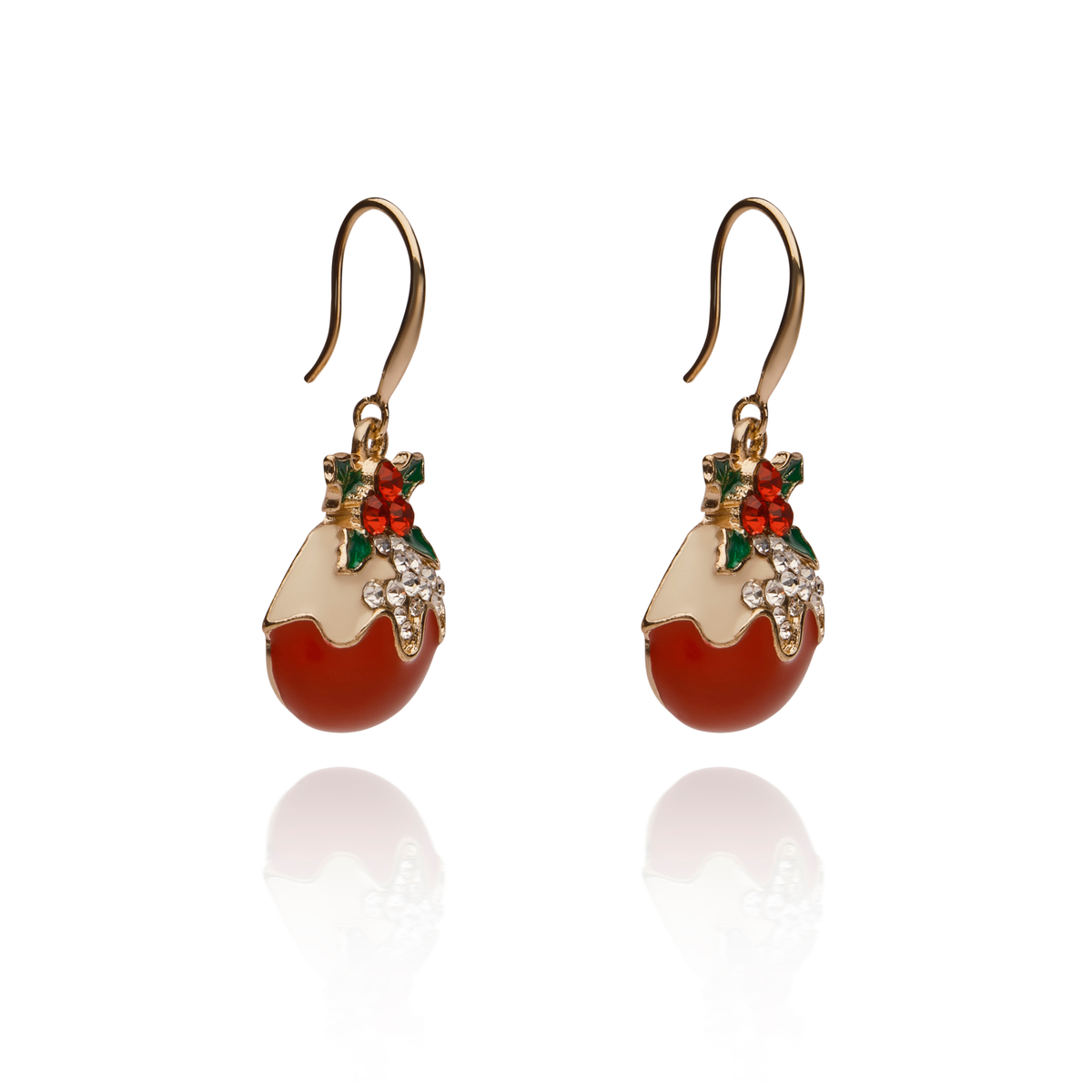 Christmas Pudding Red Earrings by Lovett and Co.