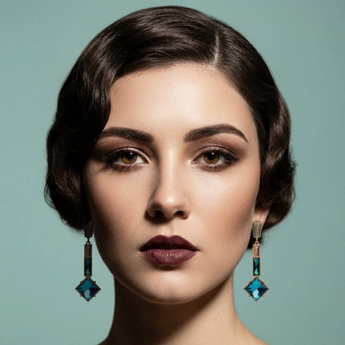 Blue Zircon Party Earrings by Lovett and Co.