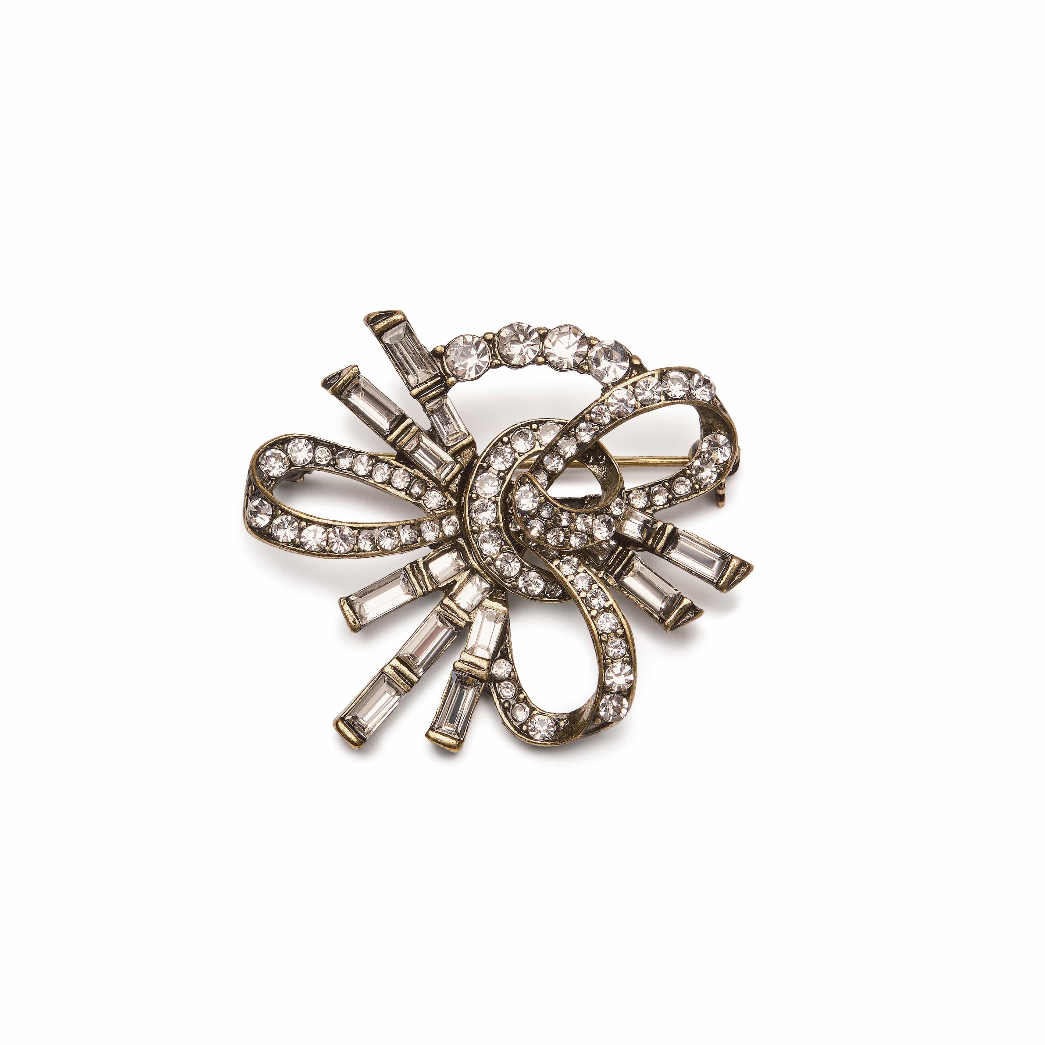 1920s Art Deco Crystal Brooch Pin - Lovett & Co
