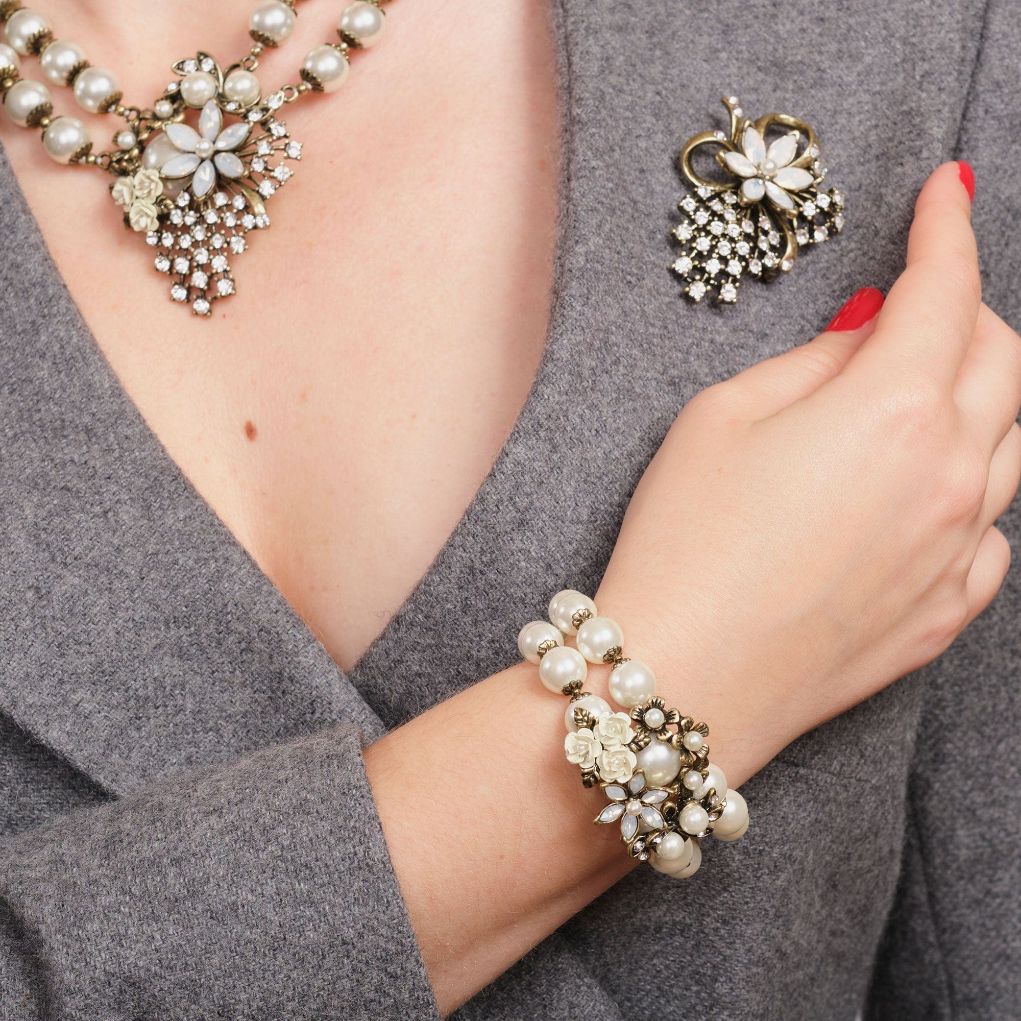 Miriam Haskell Inspired Pearl Bracelet Lovett & Co