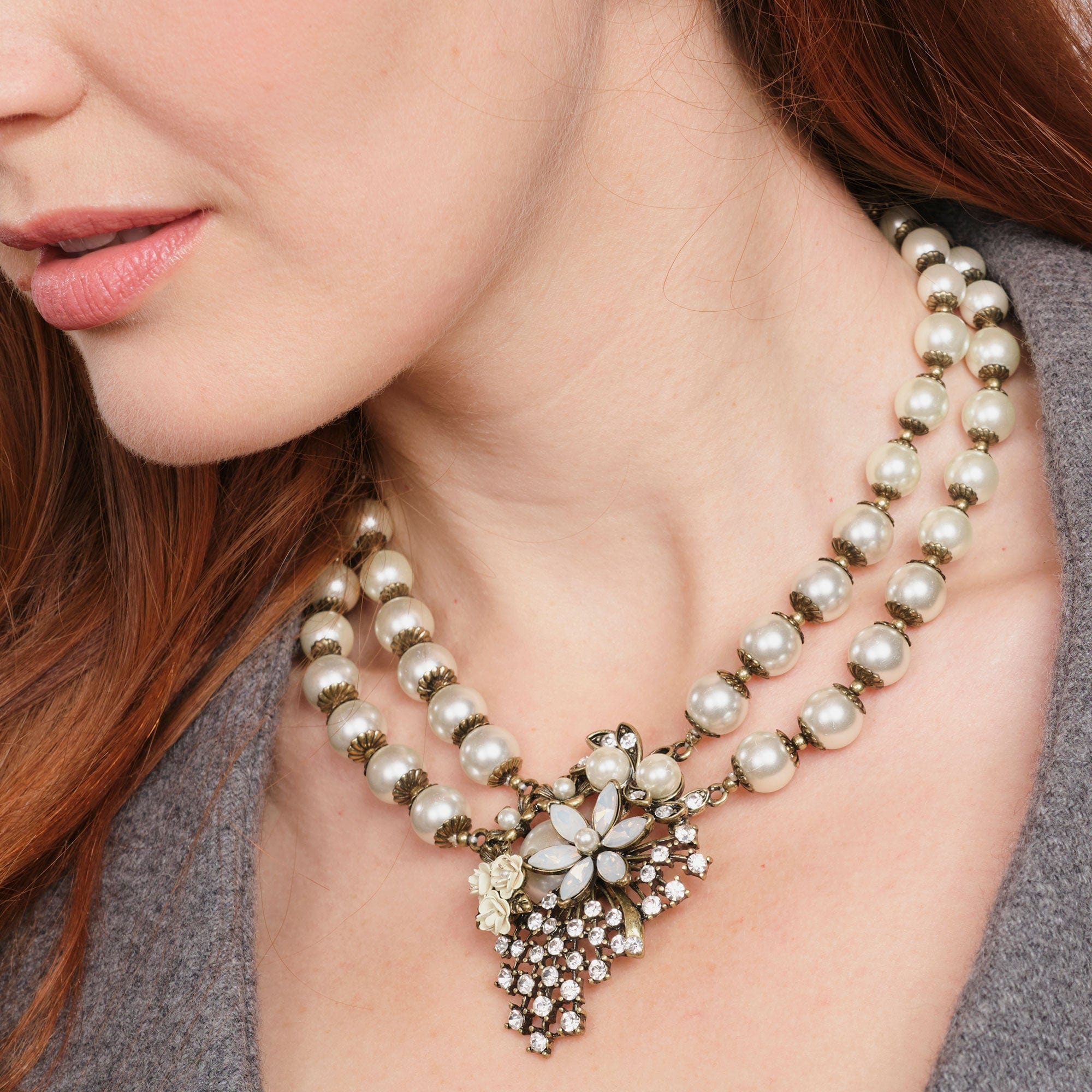 Miriam Haskell Inspired pearl necklace Lovett & Co