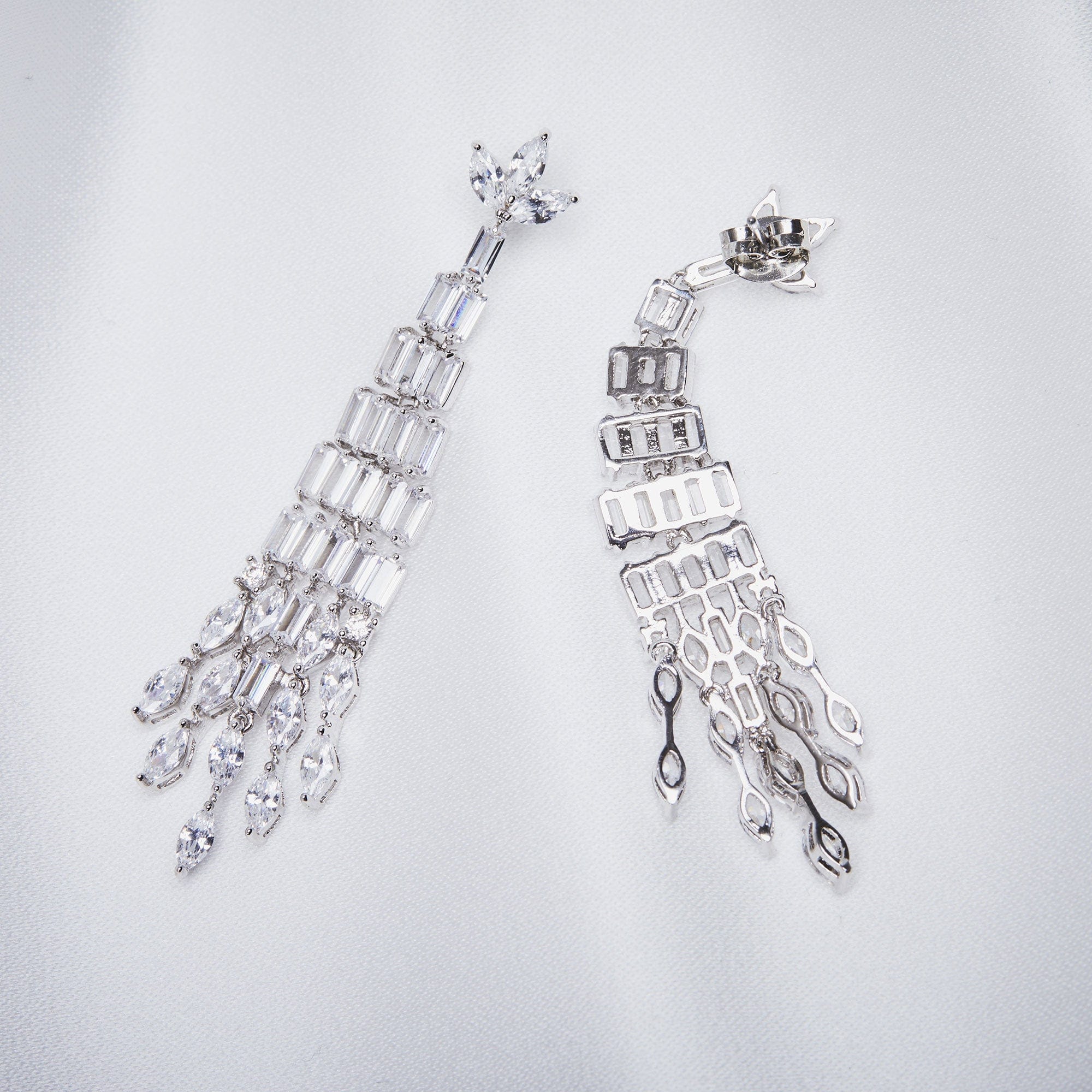 Art Deco Crystal Drop Bridal Earrings Lovett & Co