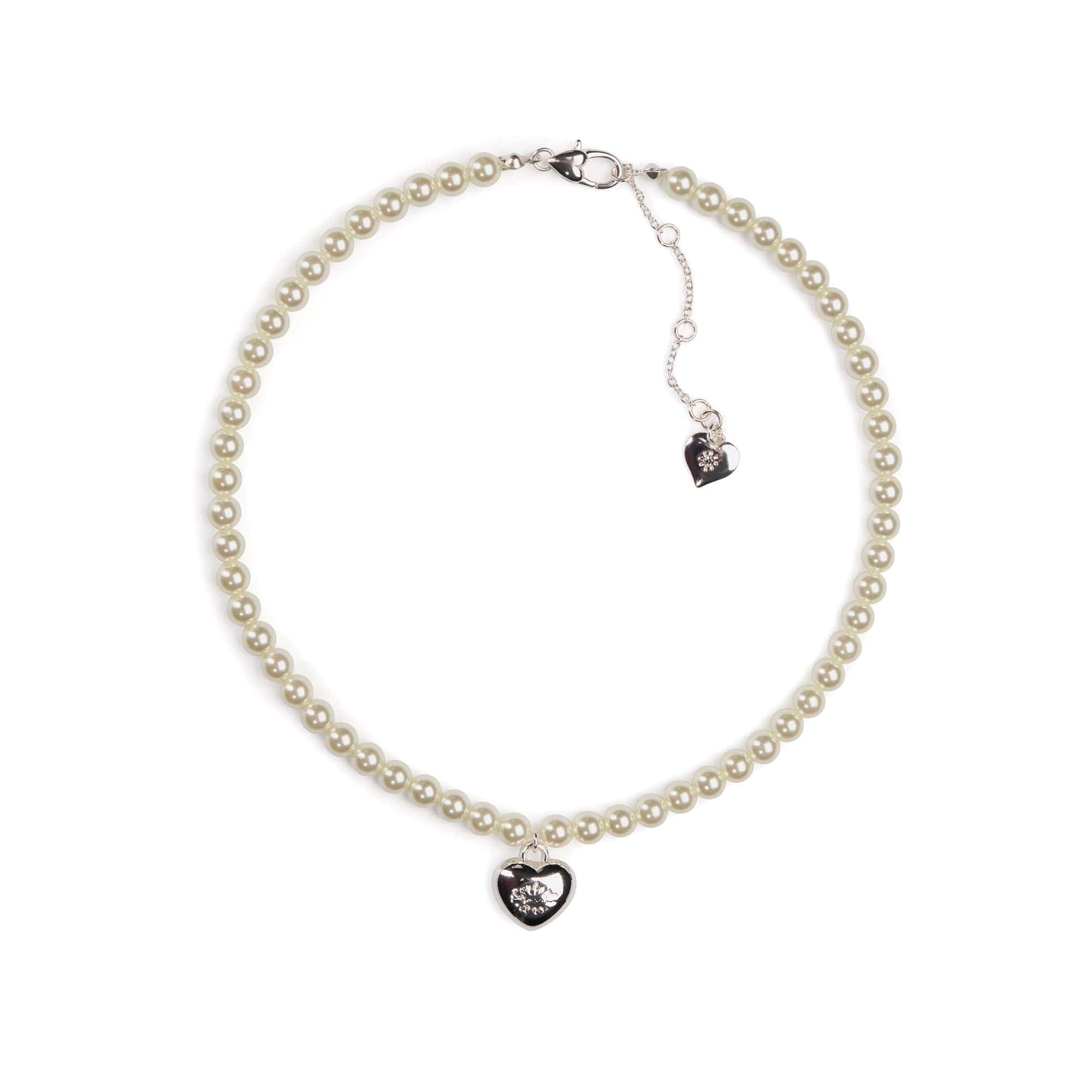 Pearl Puff Heart Choker