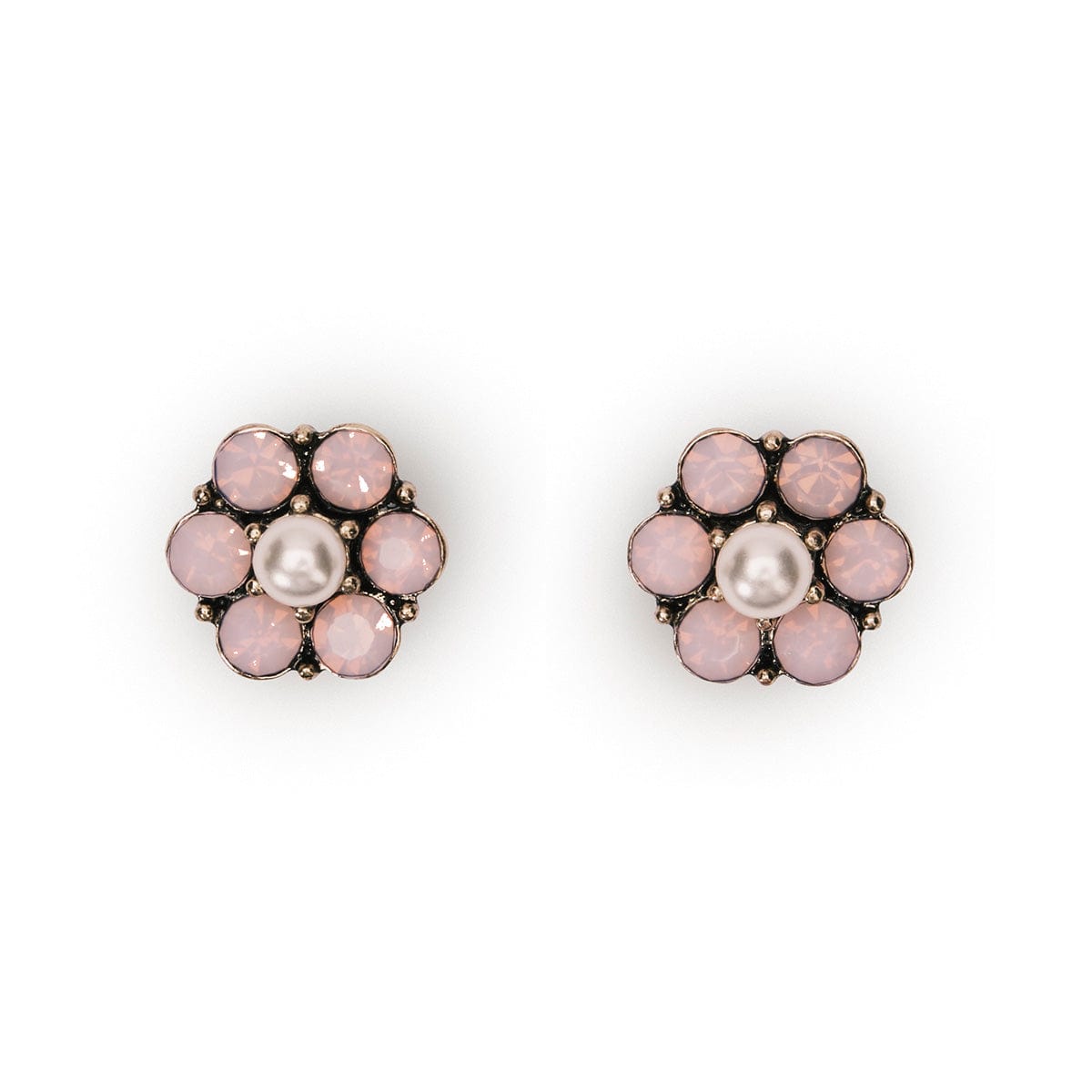 1Vintage-pink-crystal-and-pearl-stud-earrings-Lovett-and-Co