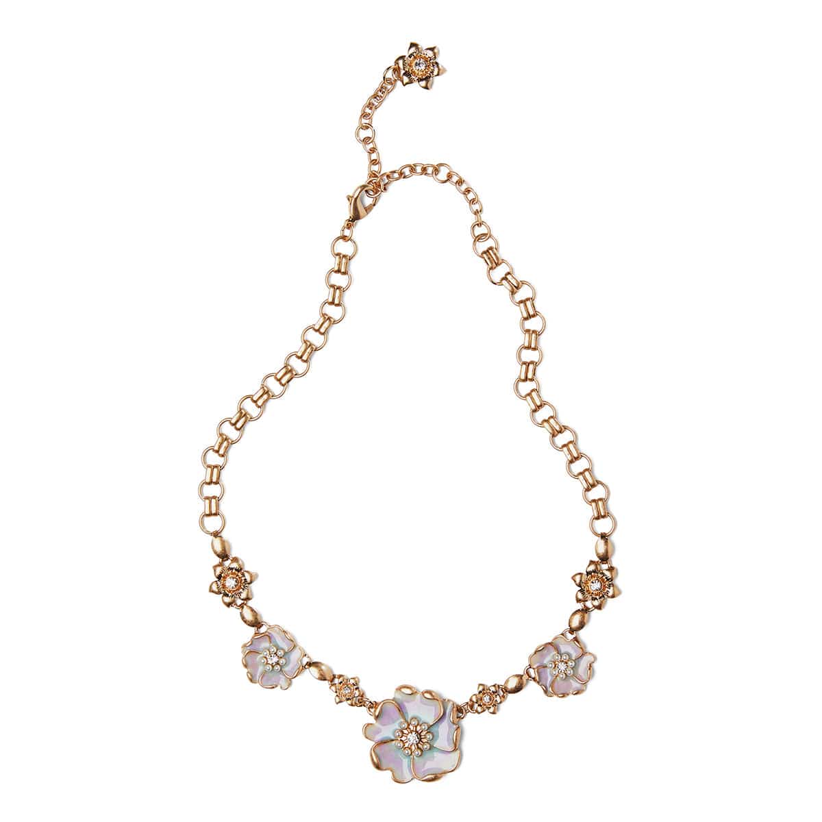 Enamel Flower Necklace