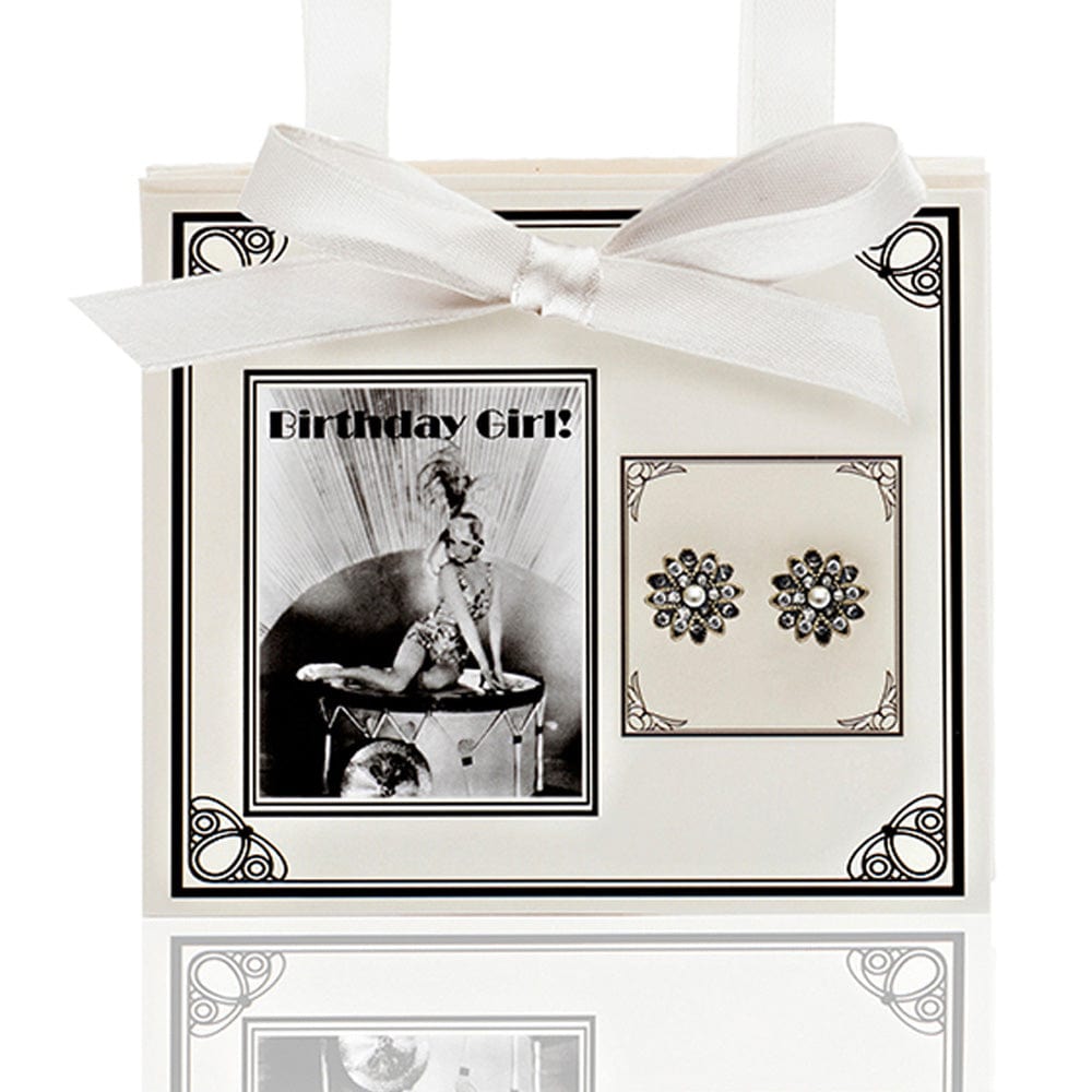 Birthday Gift Card with Diamante Earring Birthday Gift Cards with Diamante Earrings