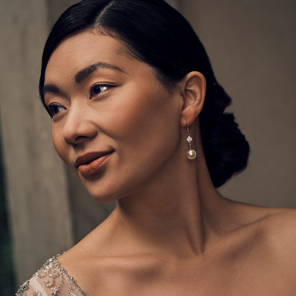 Swarovski Crystal & Pearl Drop Earrings  Lovett & Co