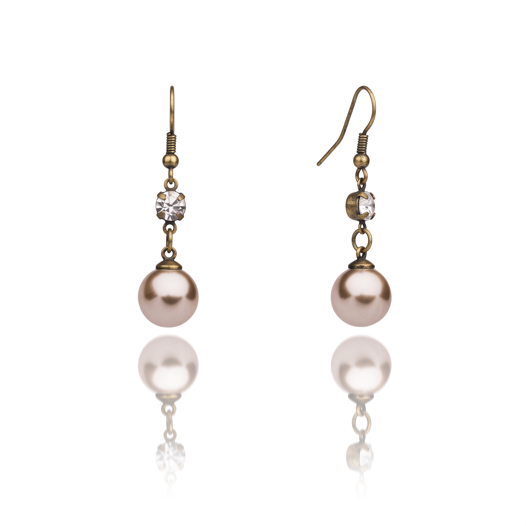 Pink Swarovski Drop Earrings