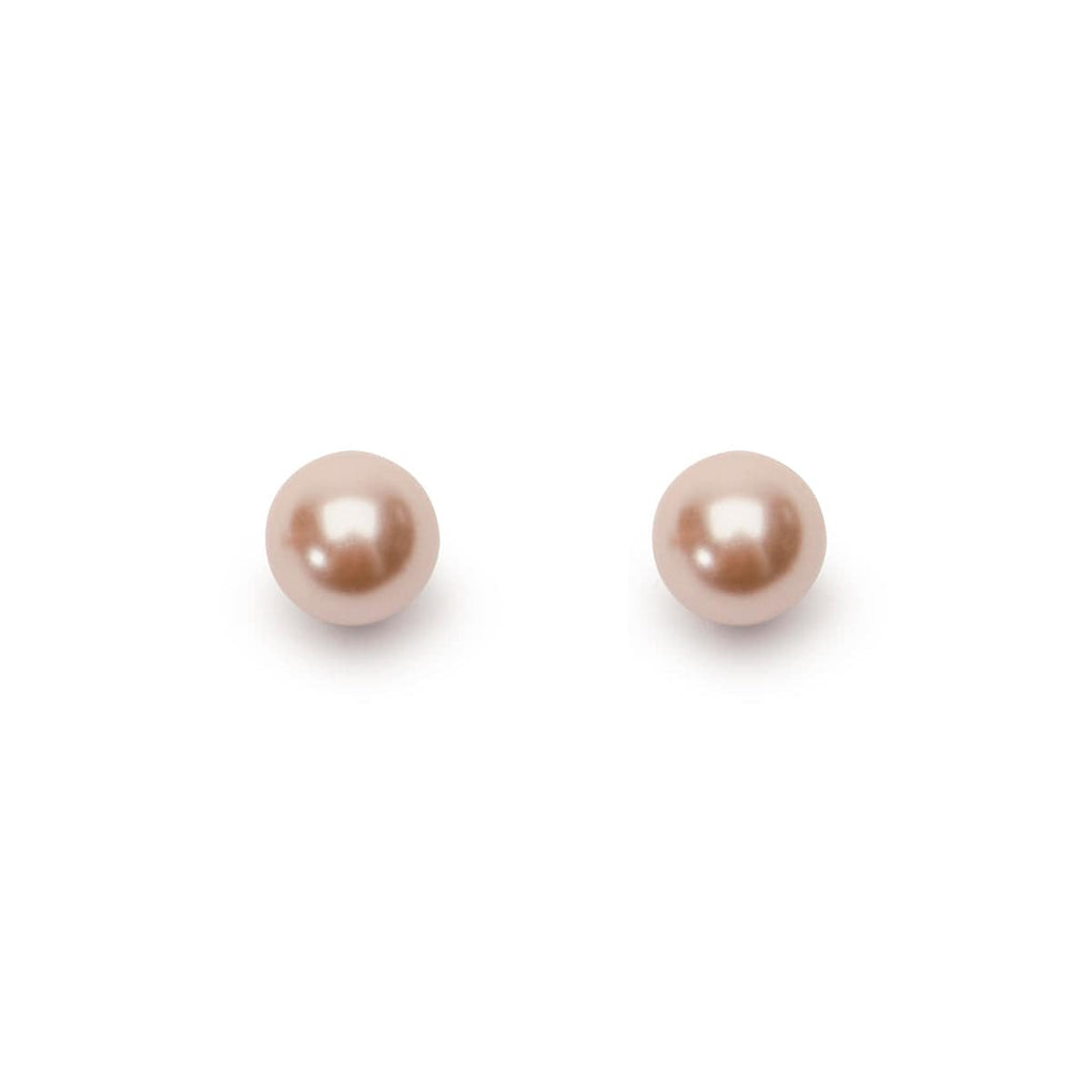 Pearl Studs Earrings: Vintage Cream Style Stud Earrings 8mm
