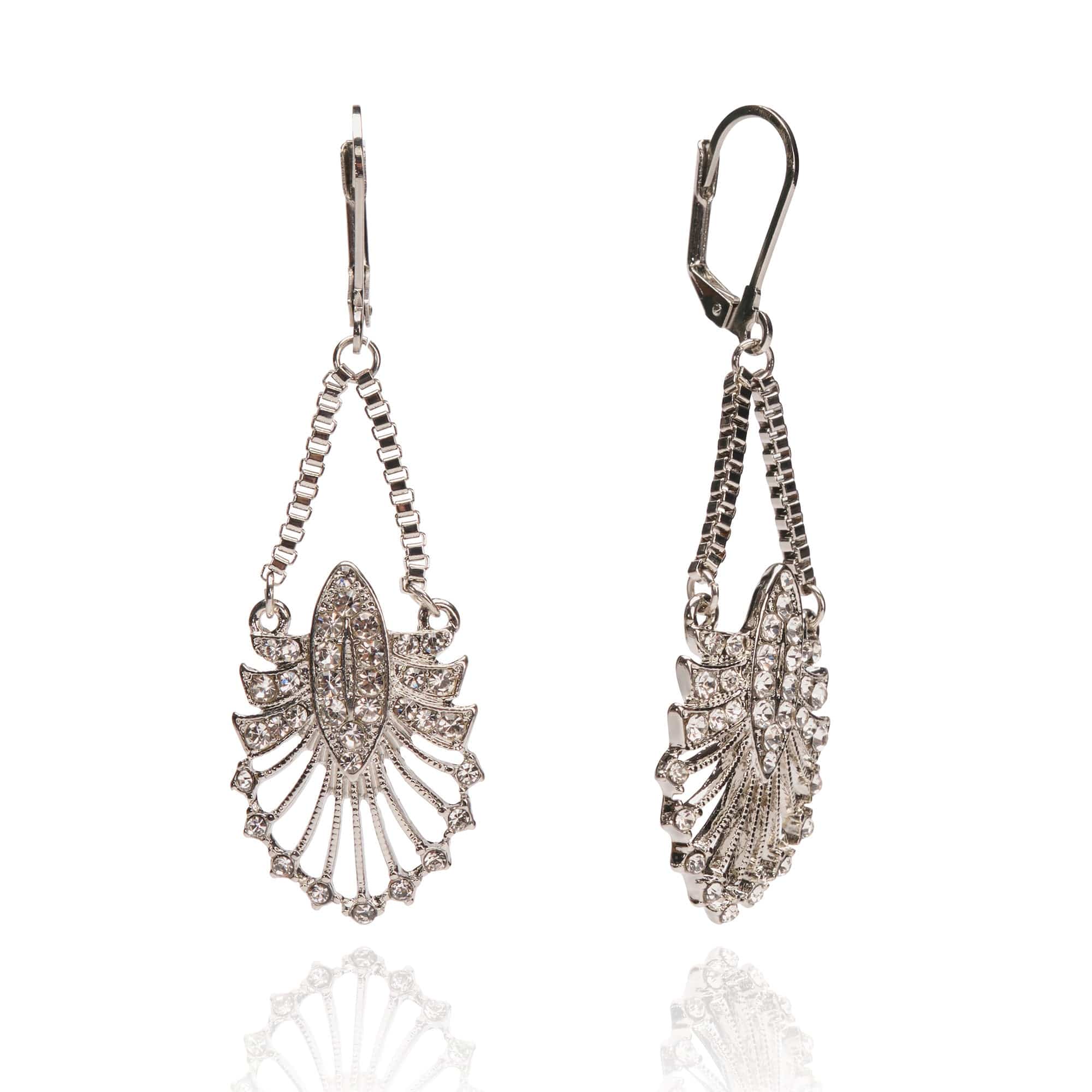 1920s Art Deco Crystal Earrings  Lovett & Co