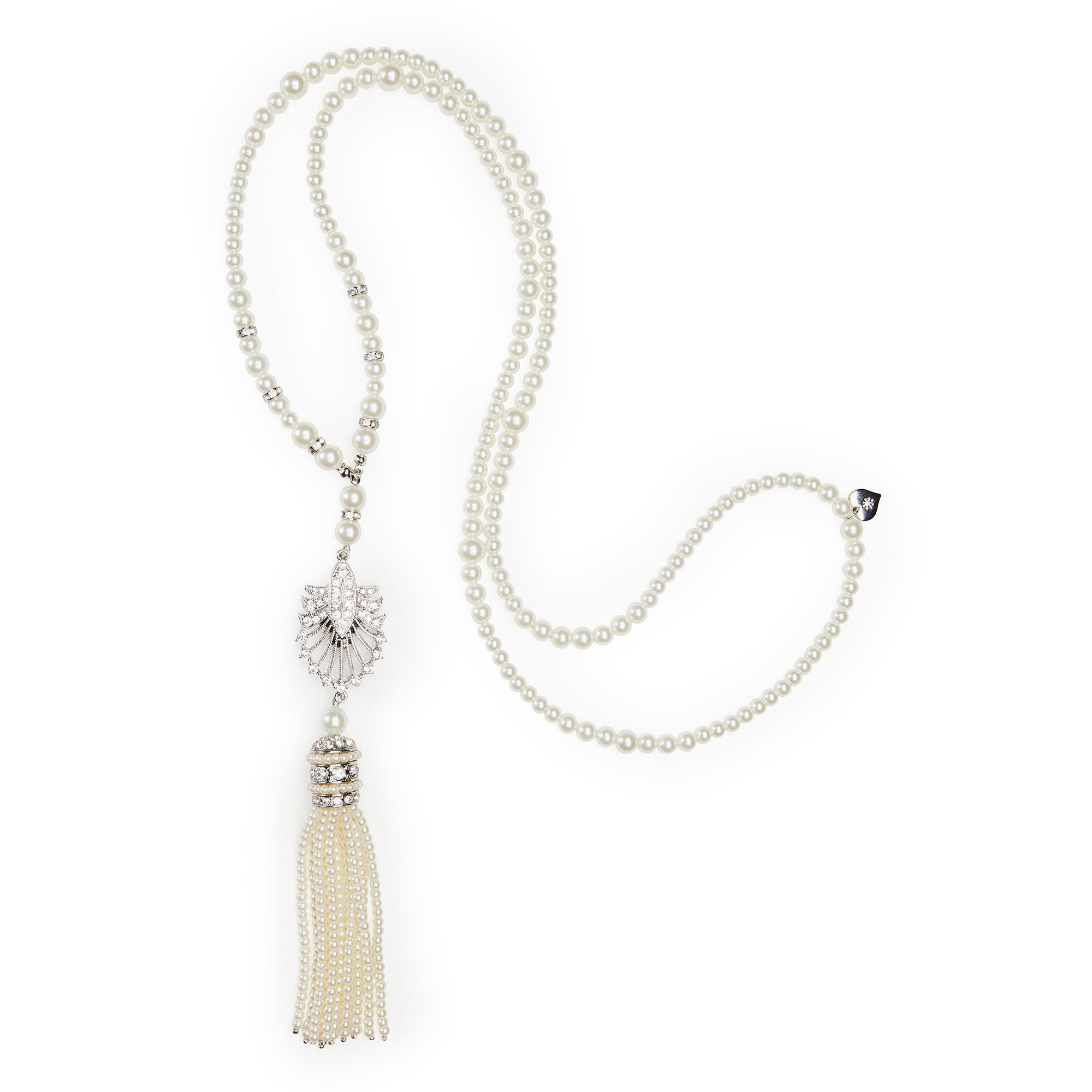 Deco Pearl Tassel Necklace