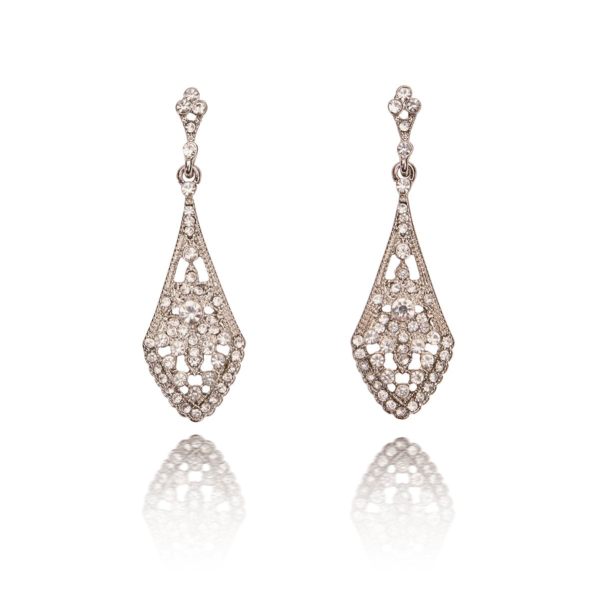 Art Deco Crystal Earrings - Diamante Earrings