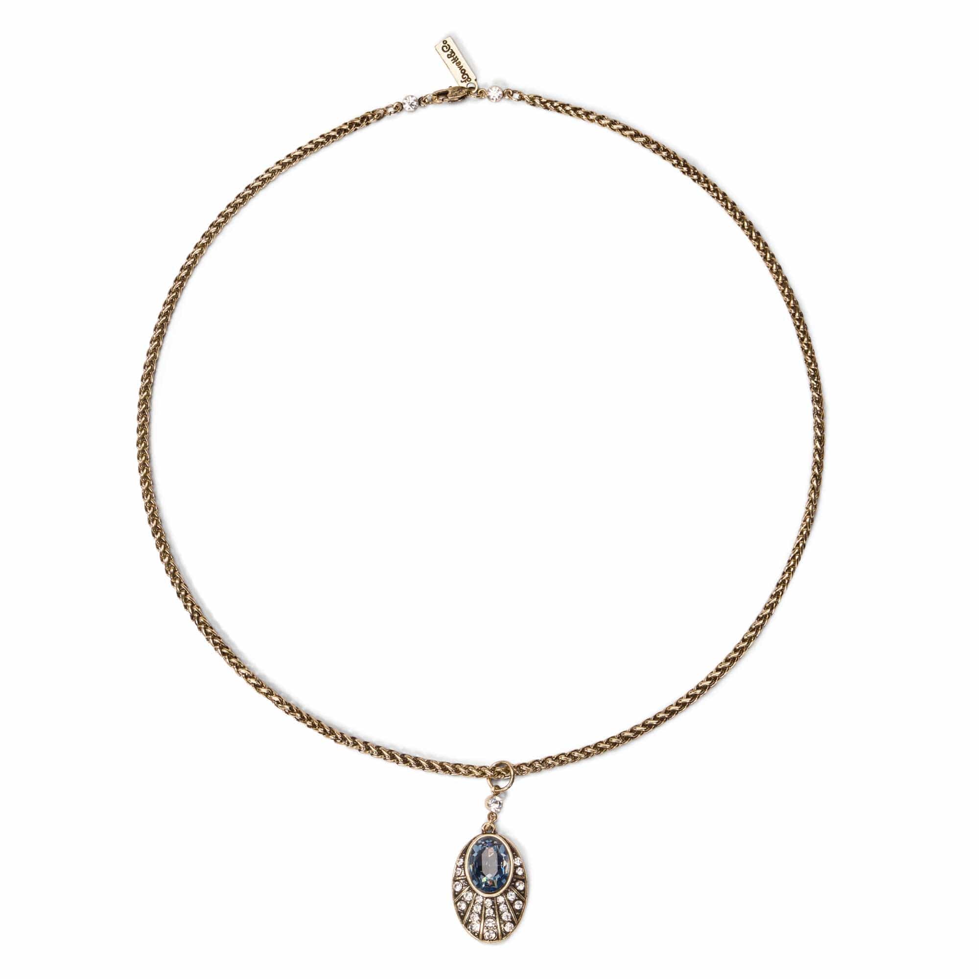 Sapphire Vintage Art Deco Necklace  Lovett & Co