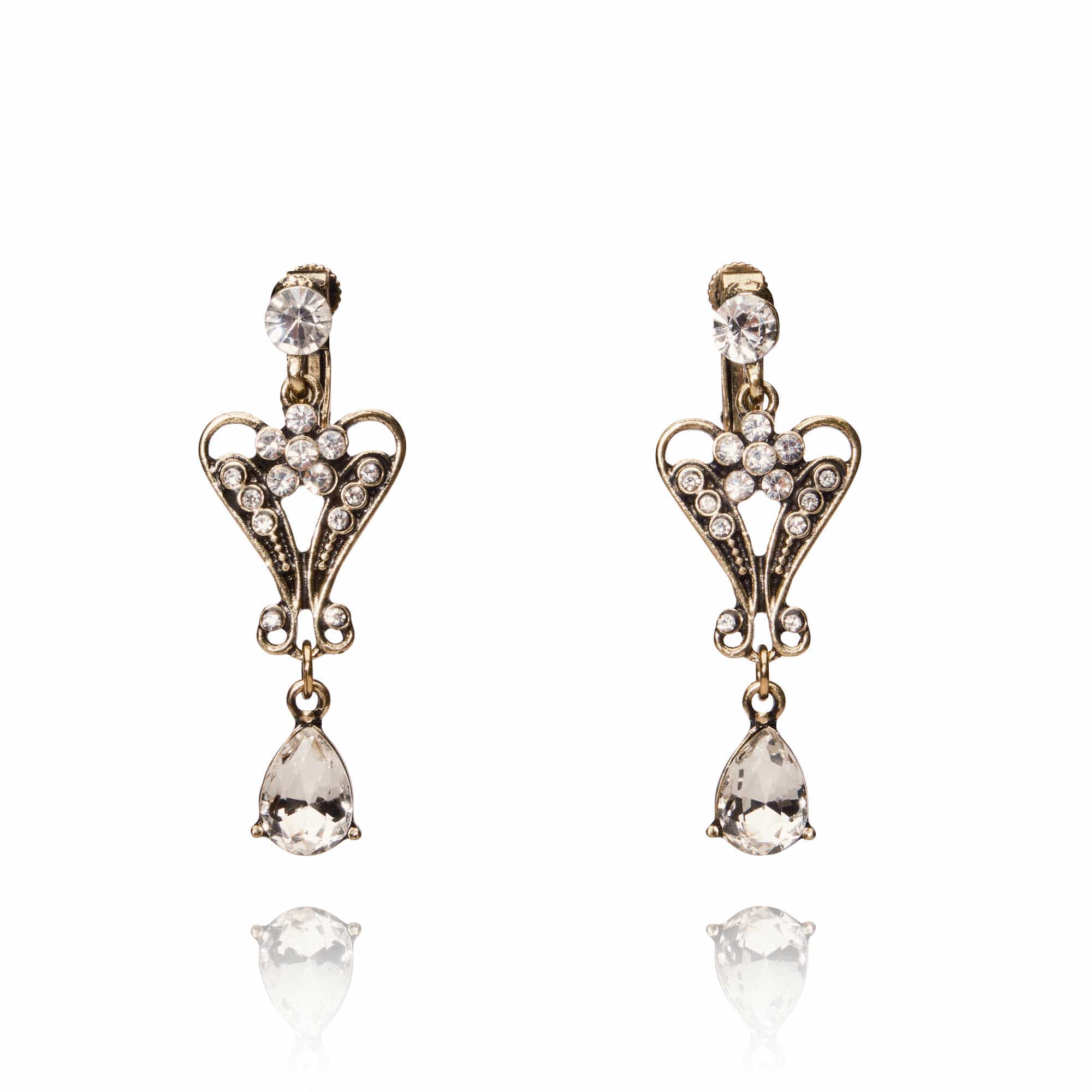 Antique hot sale crystal earrings