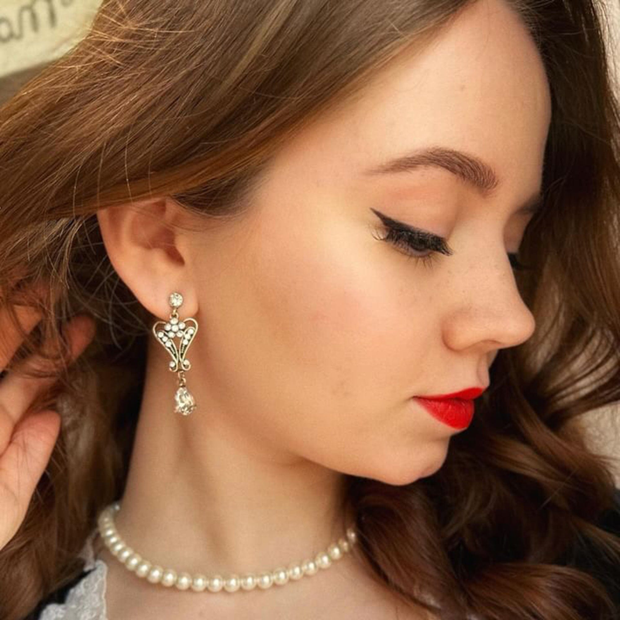 Pendeloque Drop Crystal Earrings  Lovett & Co