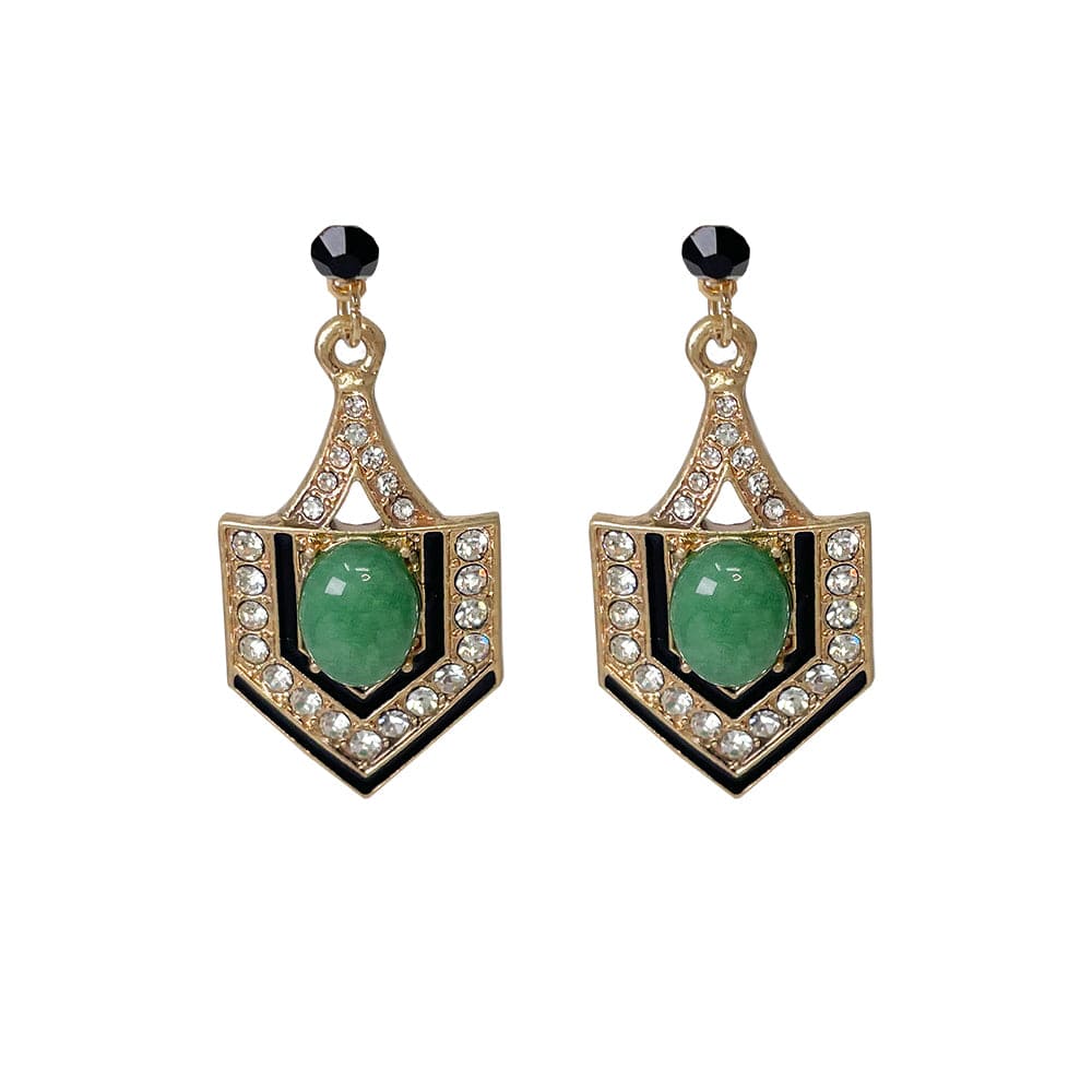 Eygptian Natural Stone Jade Earrings  Lovett & Co