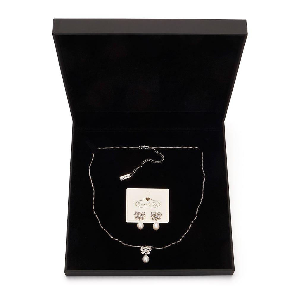 Bow Necklace Earring Gift Set