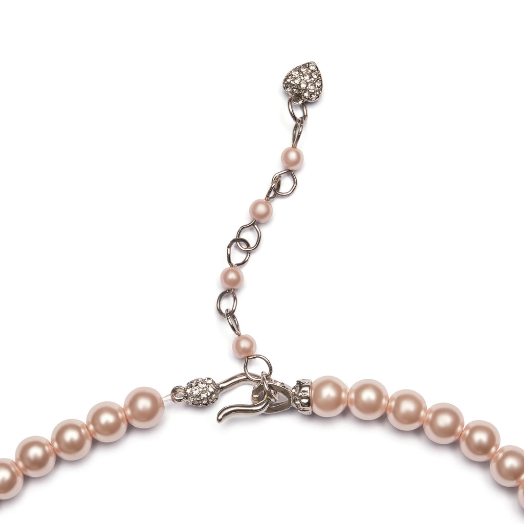 Detail Clasp Pale Pink Pearl Choker Necklace by Lovett and Co