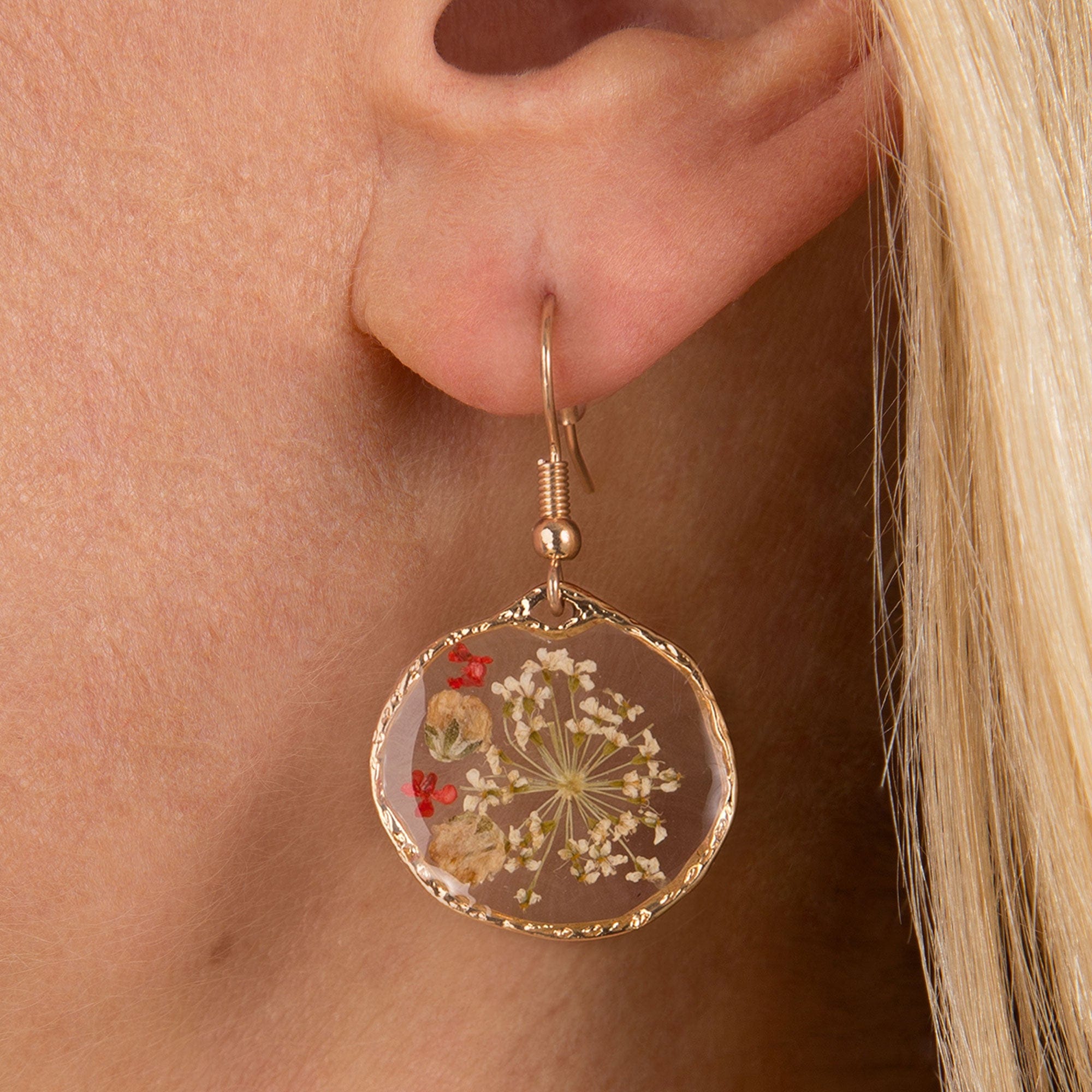Pressed Flower Drop Earrings  Lovett & Co