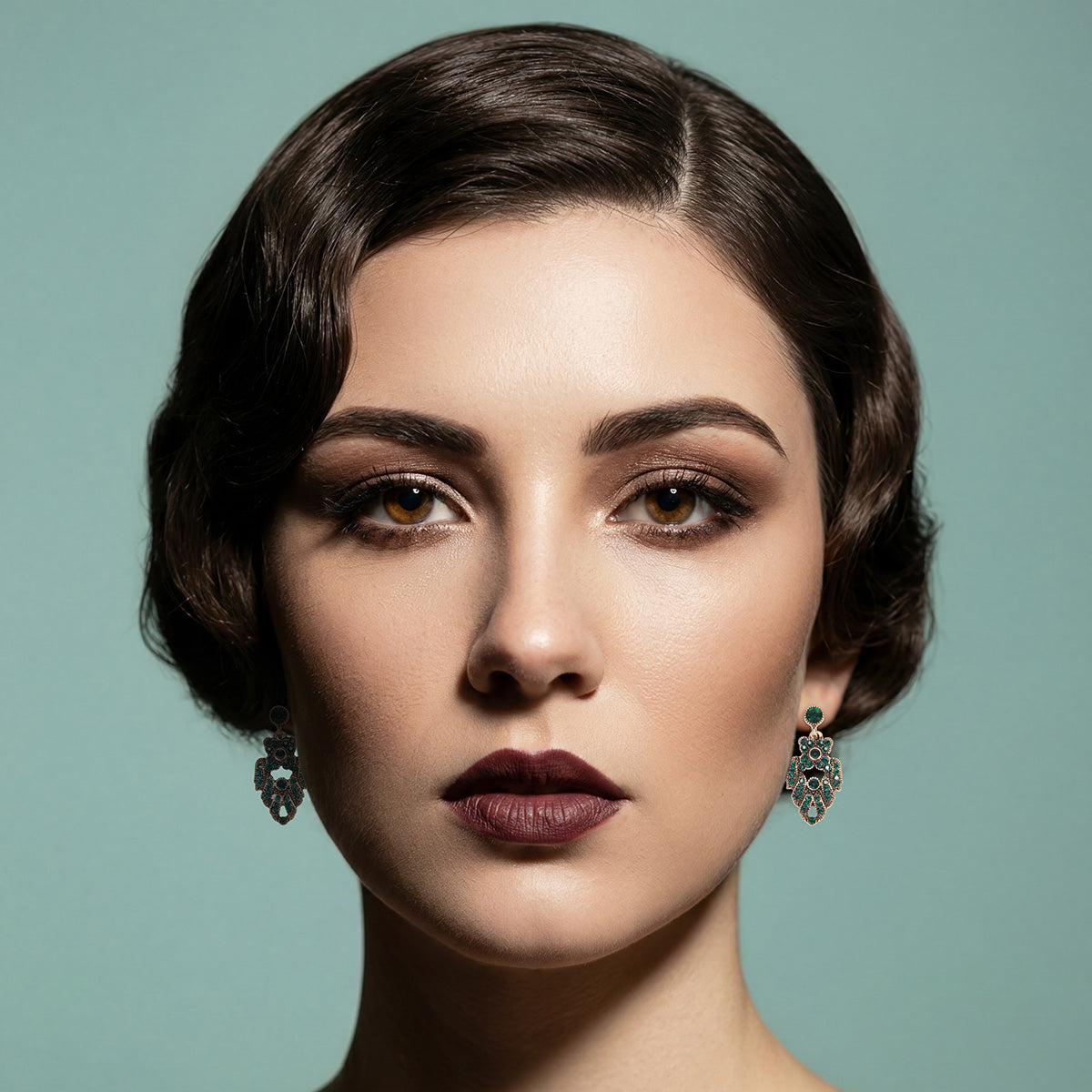 Emerald Art Deco Earrings
