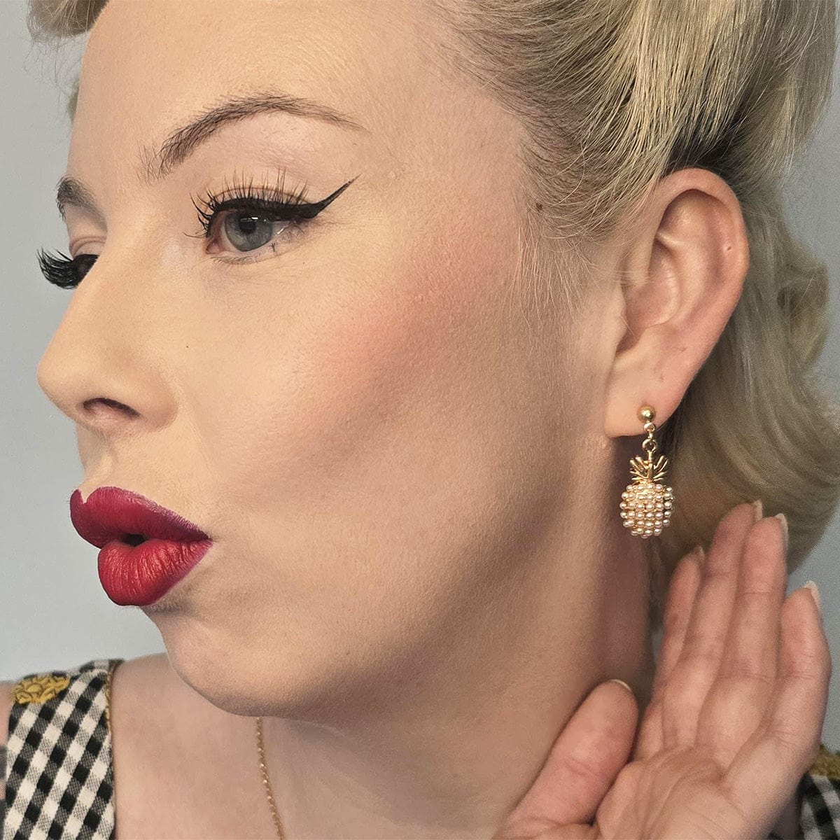 Pearl Drop Pineapple Earrings  Lovett & Co
