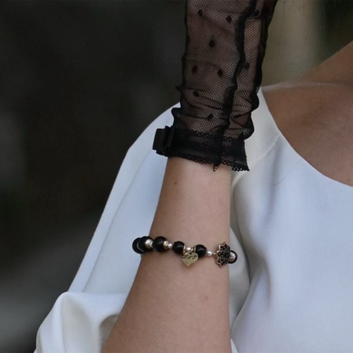 Jet Inspired Miriam Haskell Bracelet  Lovett & Co