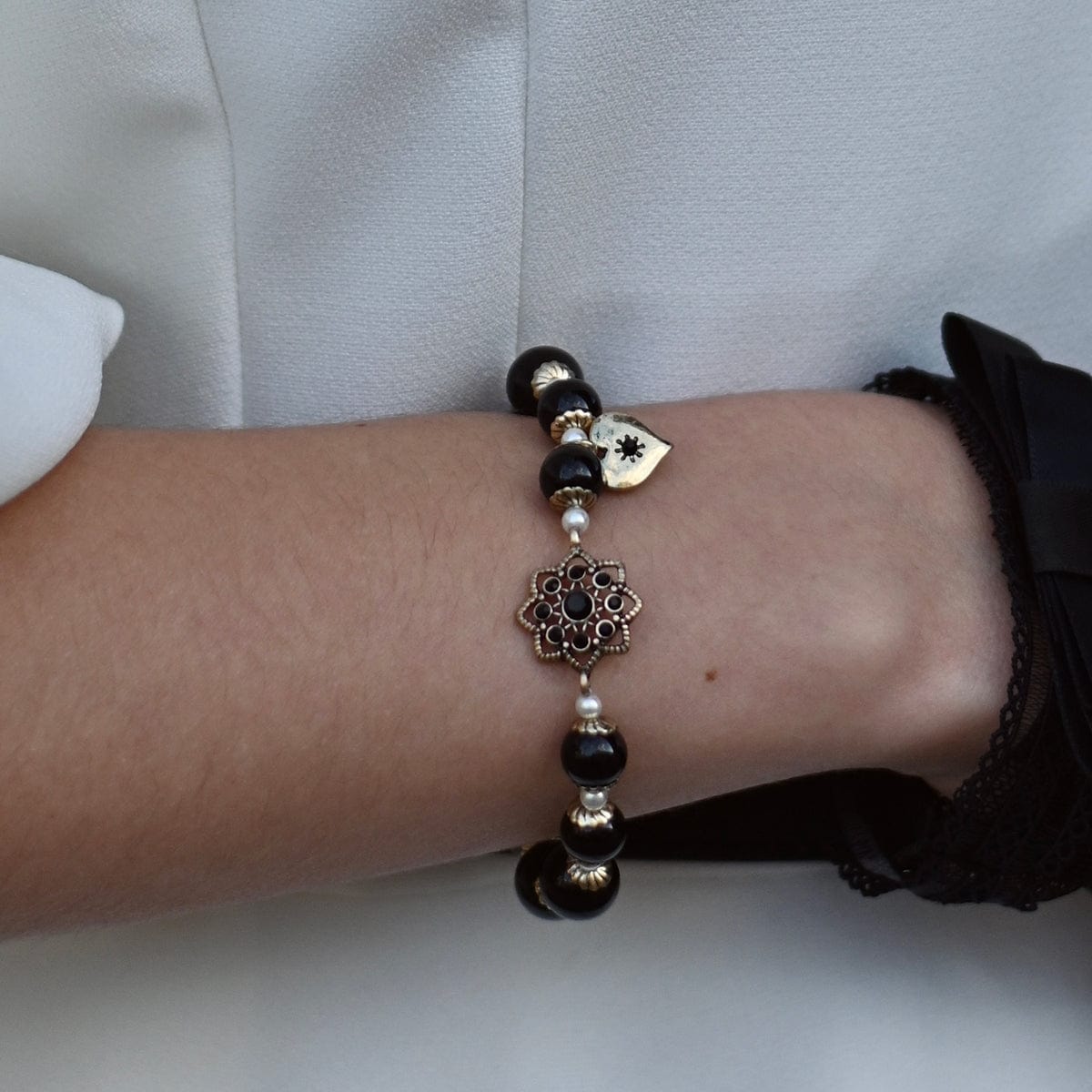 Jet Inspired Miriam Haskell Bracelet  Lovett & Co