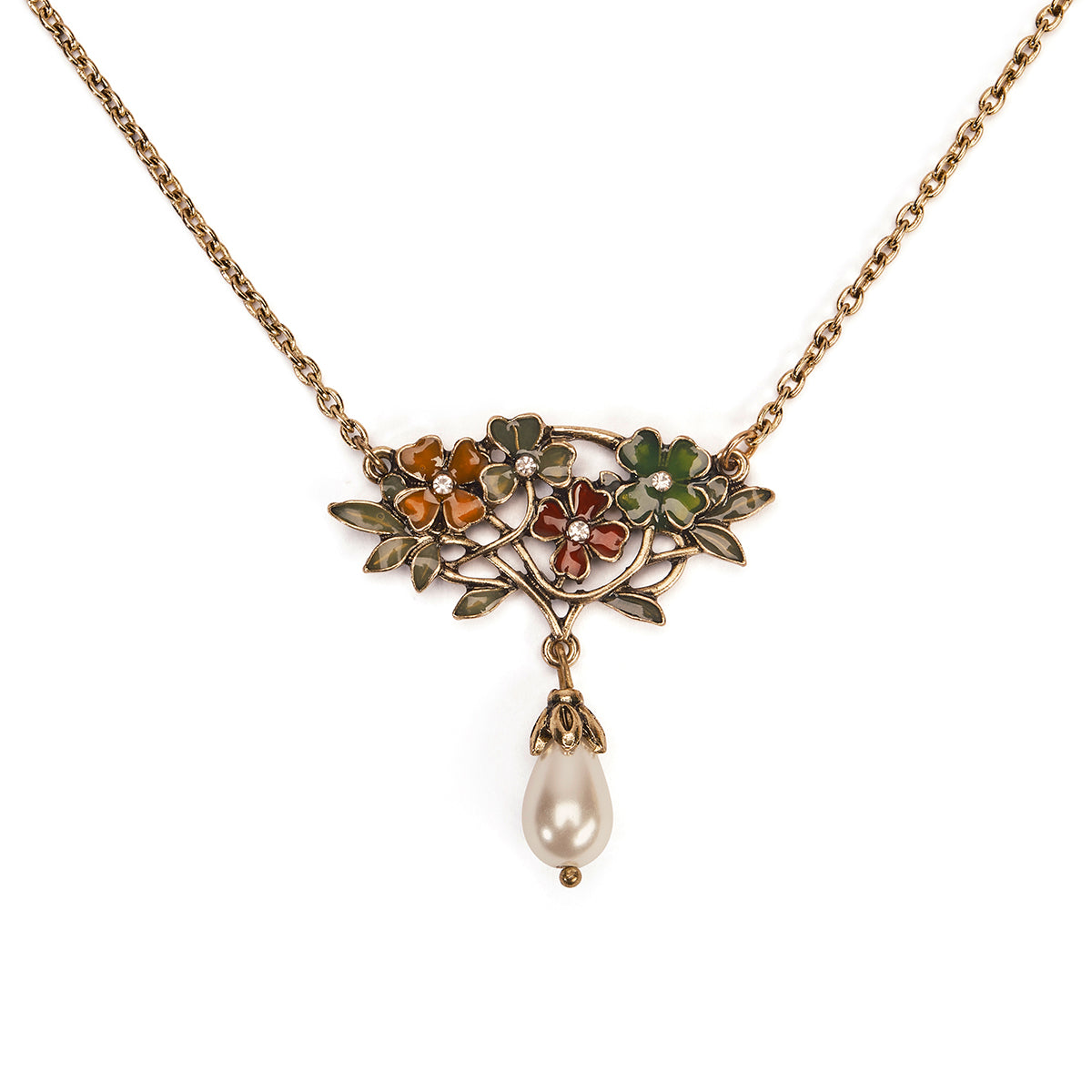 Handmade Flower Art Nouveau Necklace  Lovett & Co