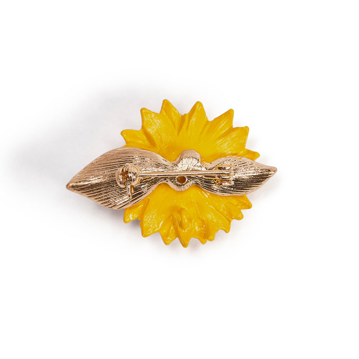 Enamel Sunflower brooch  Lovett & Co
