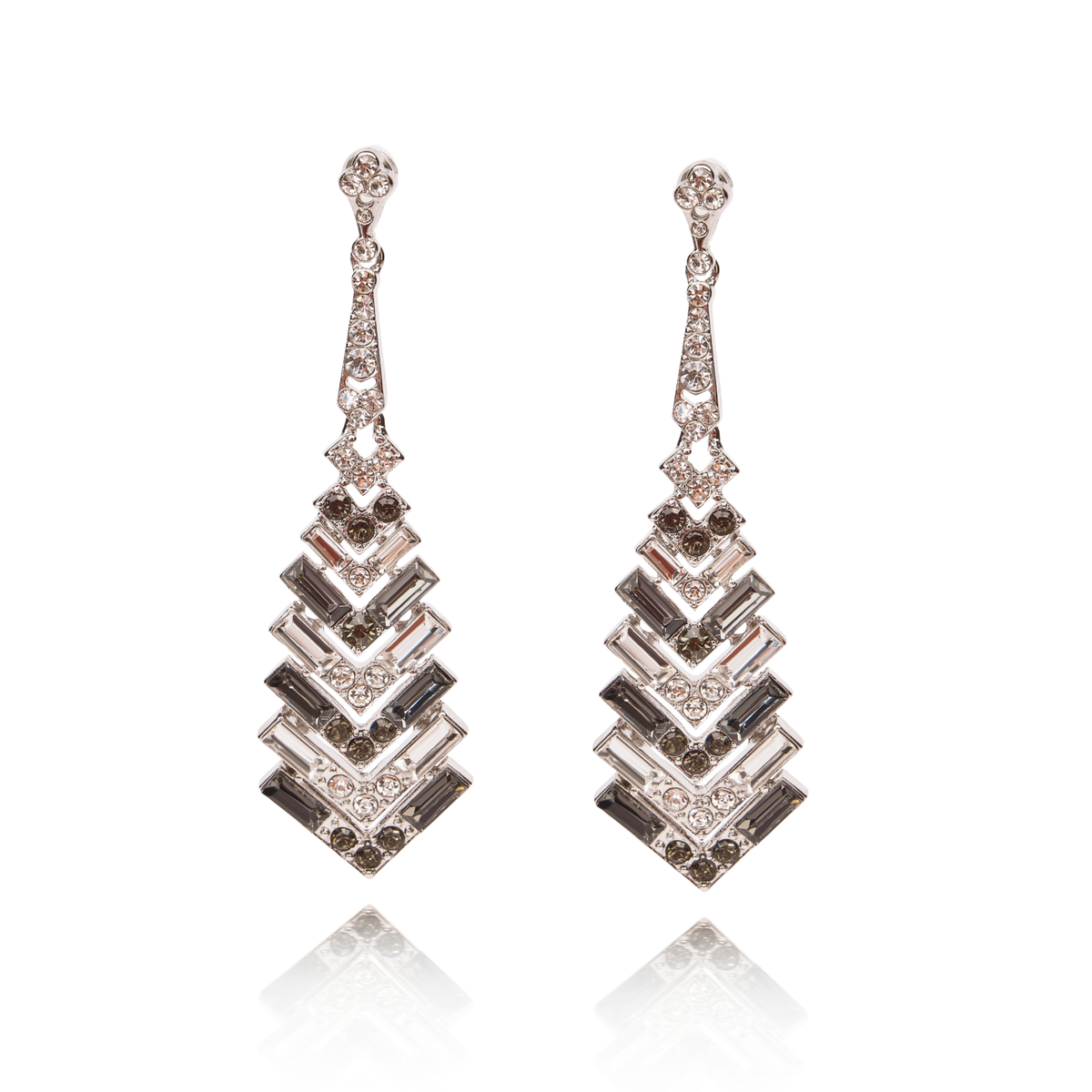 Art Deco Chevron Empire State Earrings by Lovett and Co.