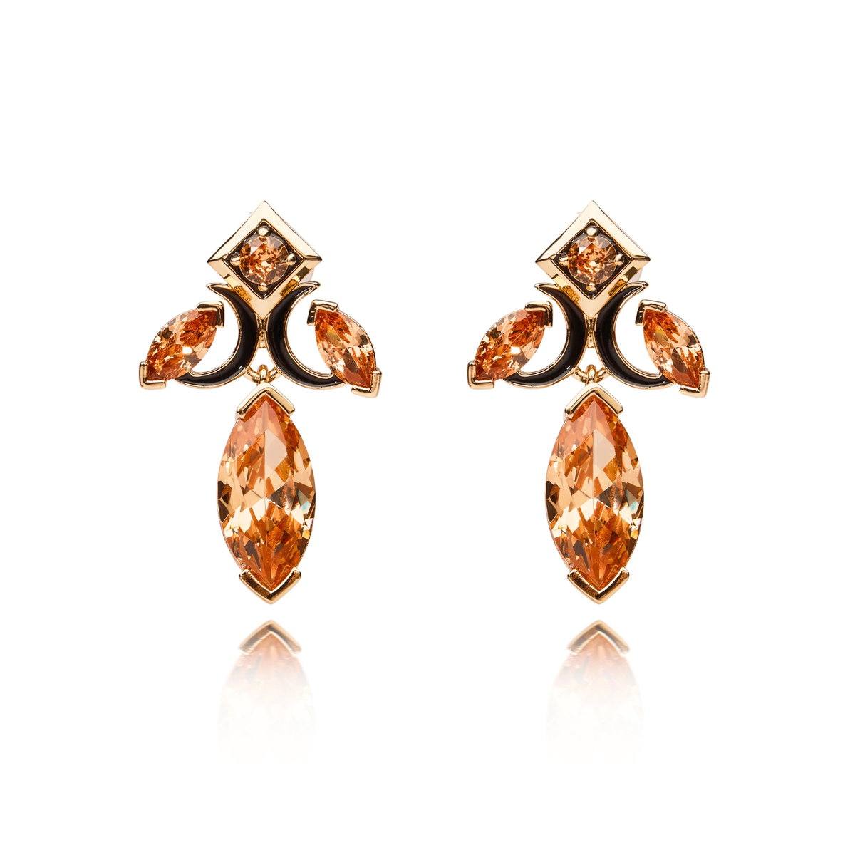 Old Sport Art Deco Earrings by Lovett and Co.