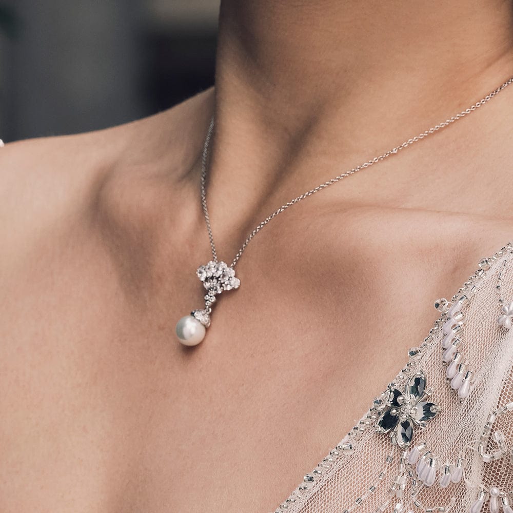 Cubic Zurconia vintage bridal necklace  Lovett & Co