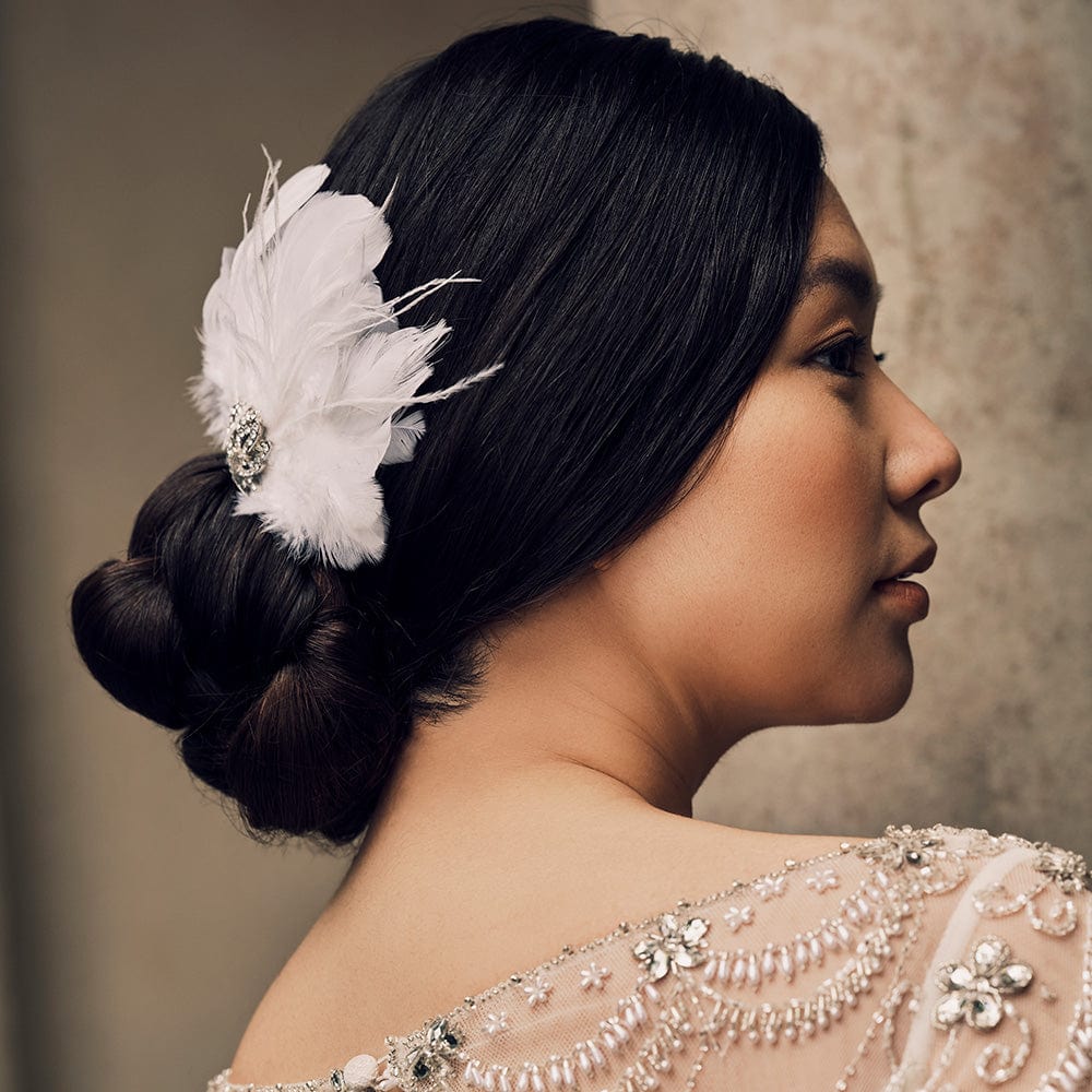 Feather Hair Clip flapper girl headpiece