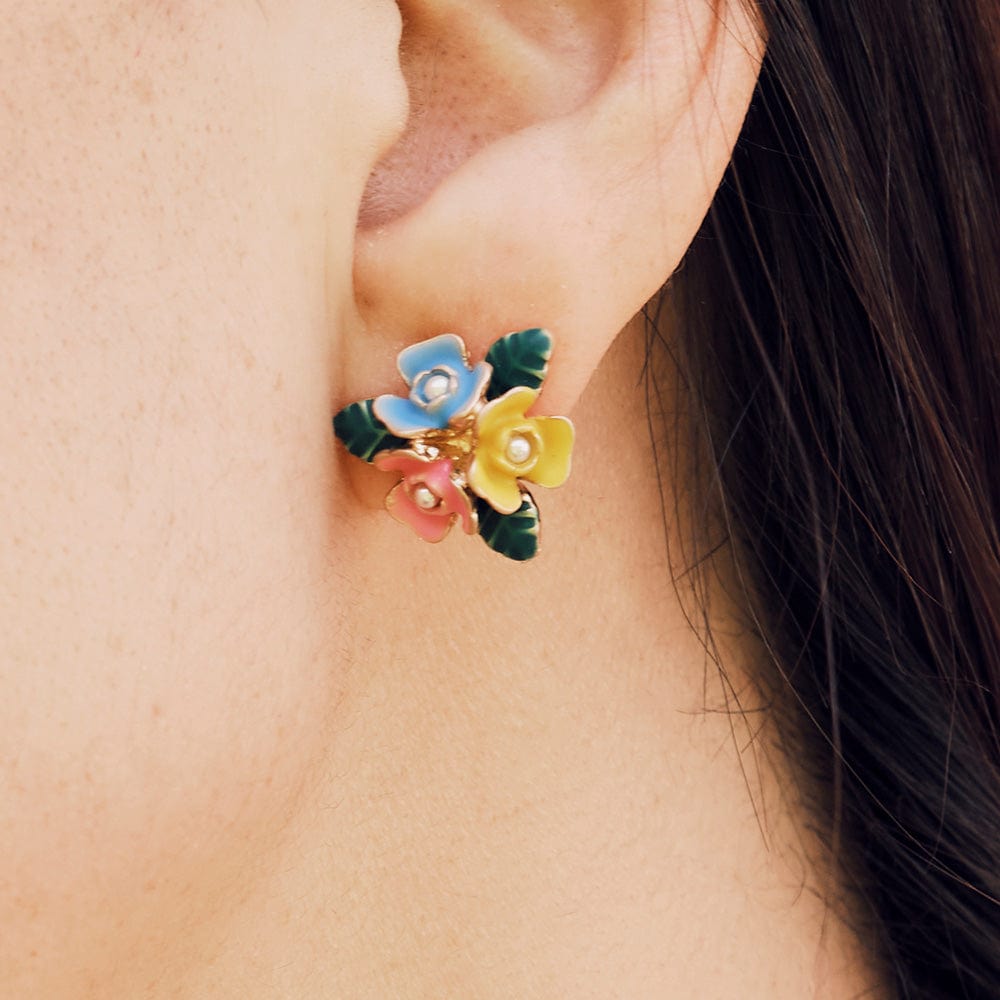 Flower stud earrings  Lovett & Co