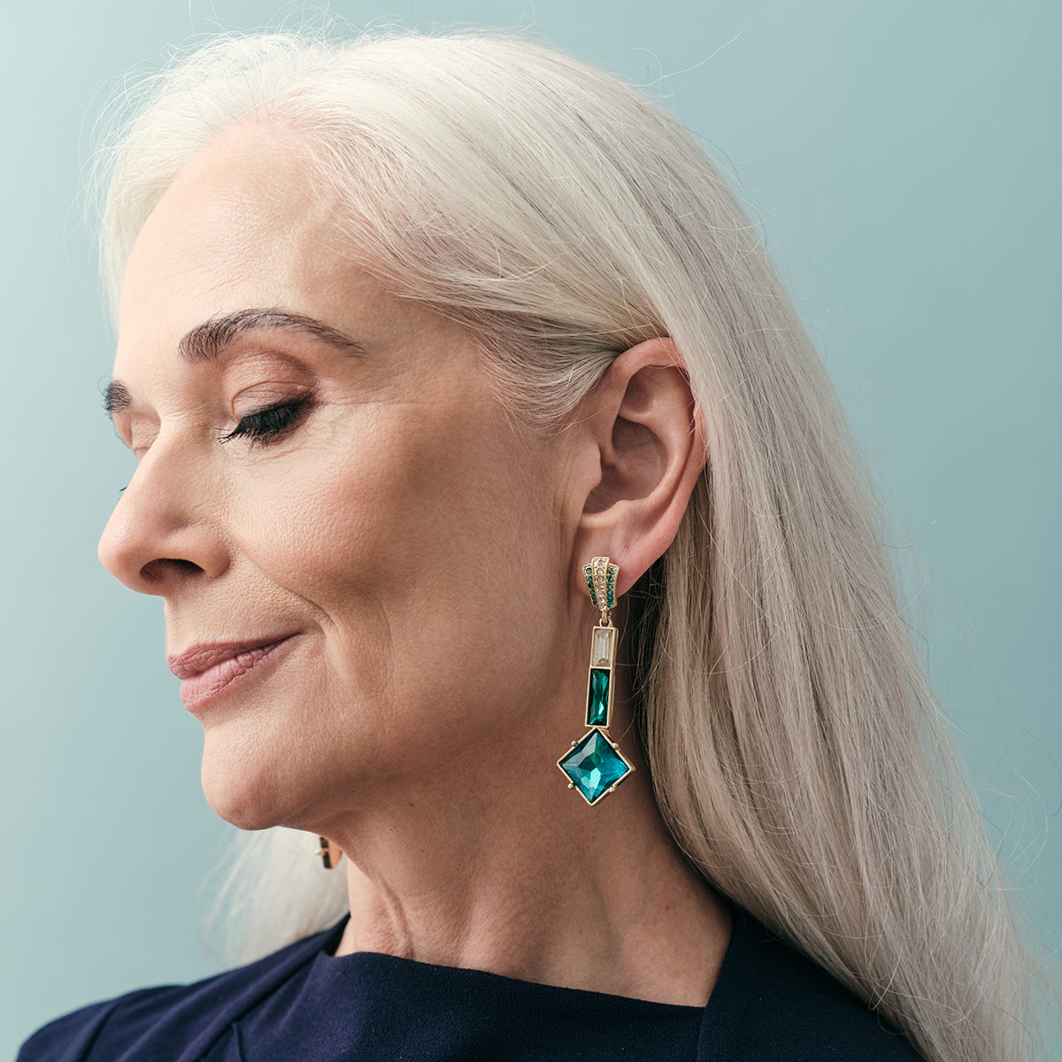 Blue Zircon Party Earrings