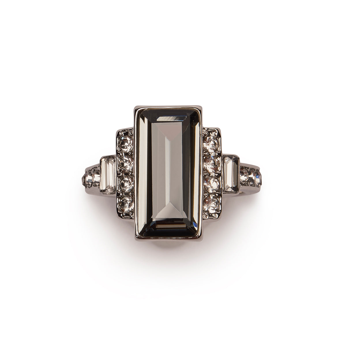 Black Diamond Art Deco Ring by Lovett and Co.